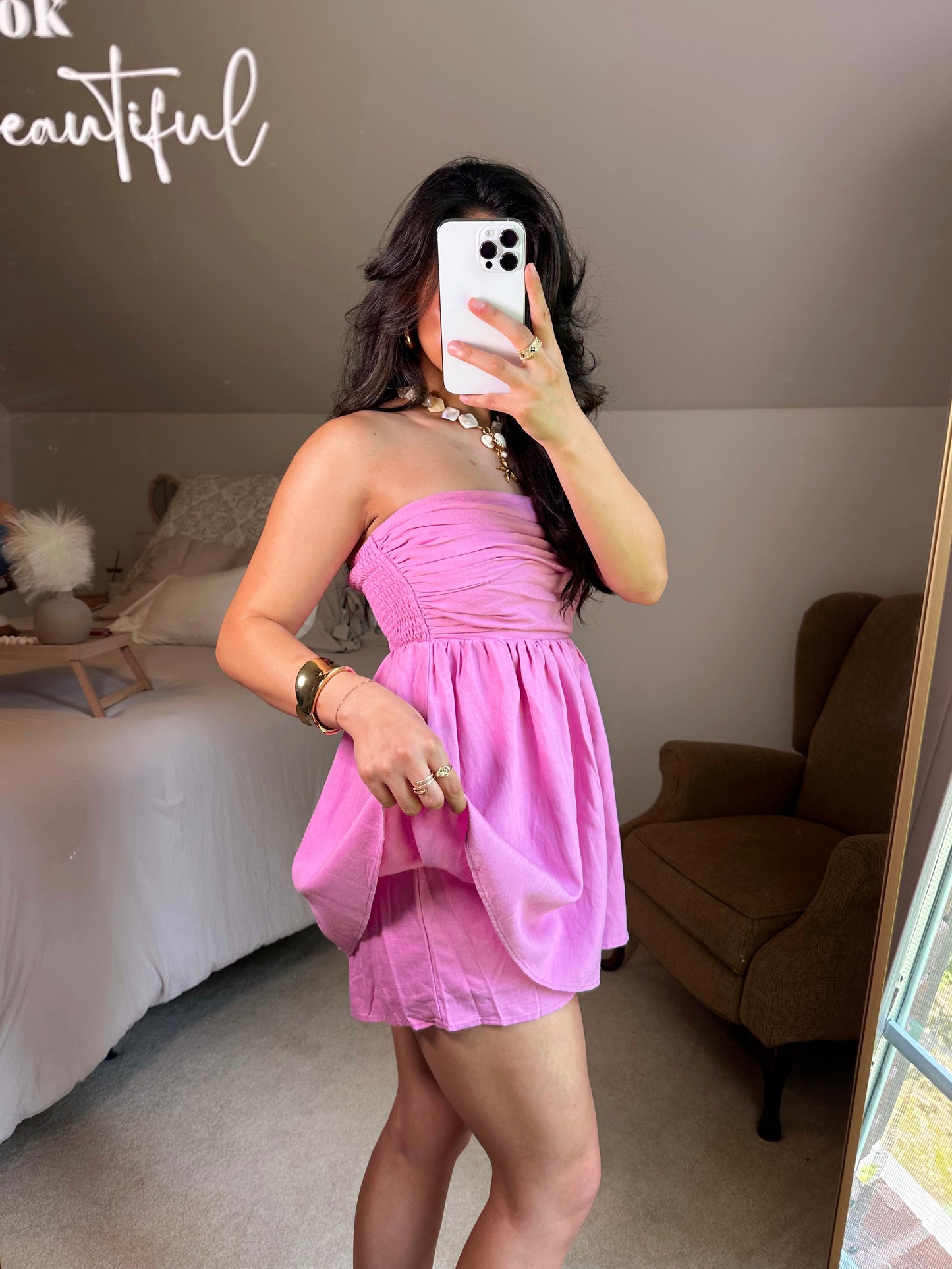 Pink Tube Romper