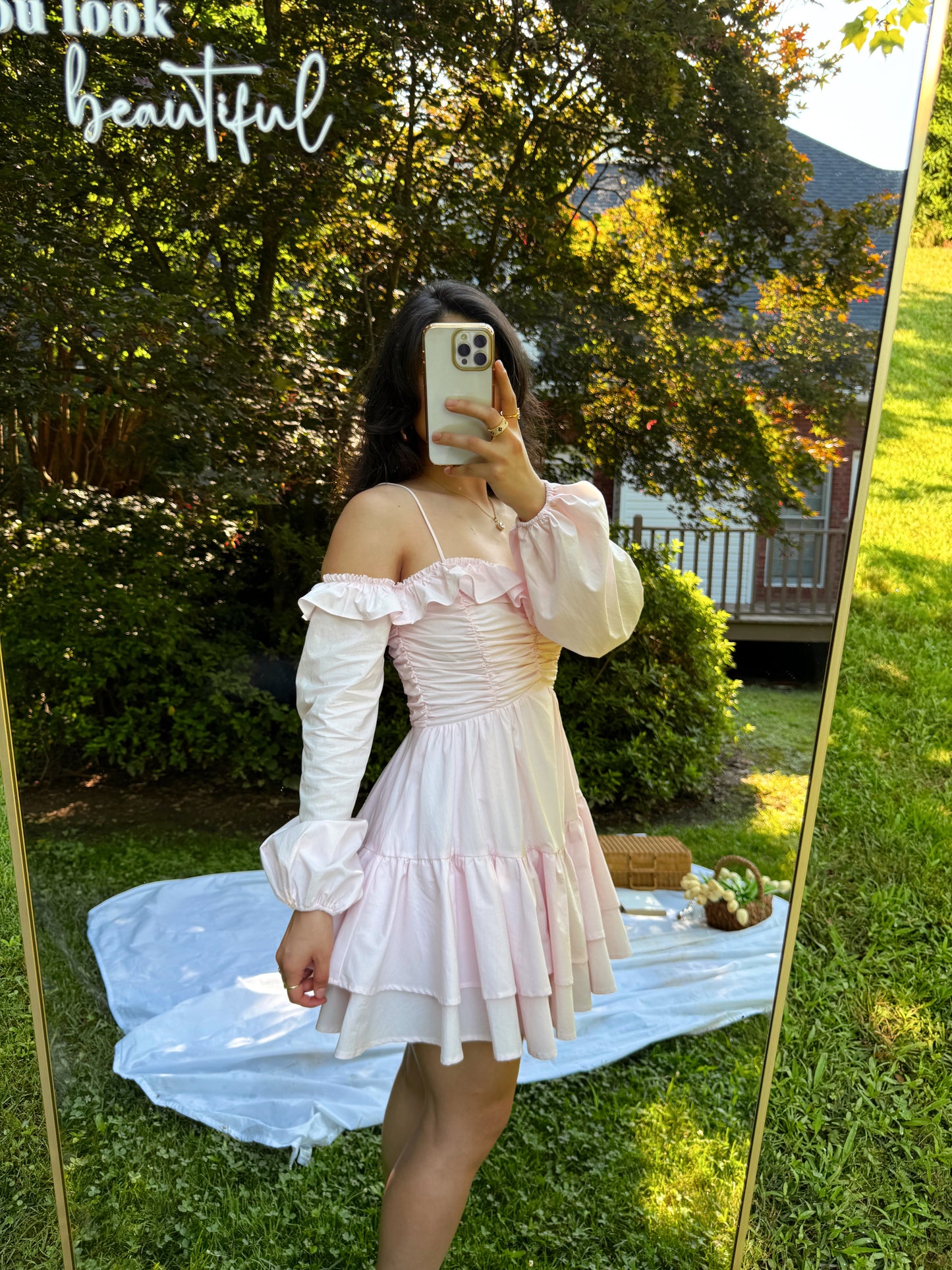 Baby Pink Poplin Dress