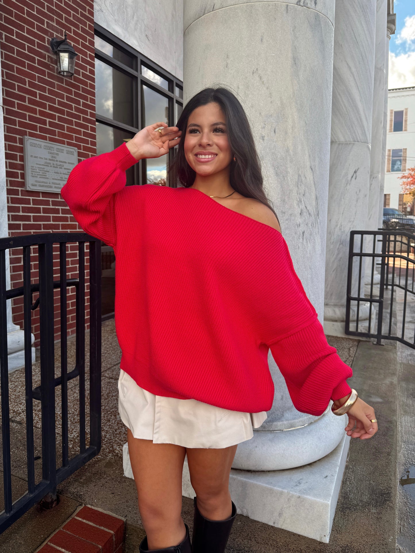 Red Slouchy Sweater