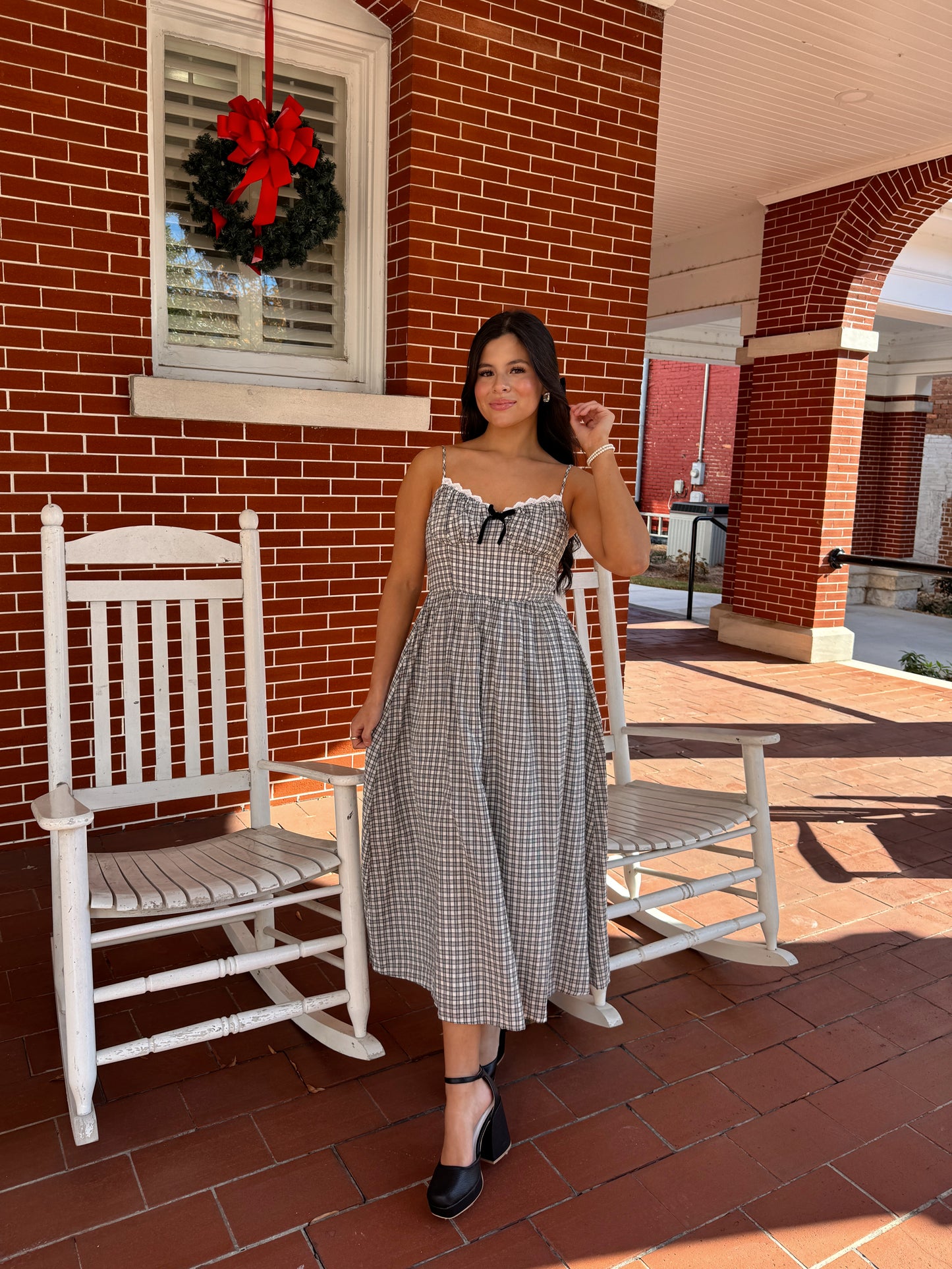 Black & White Plaid Dress