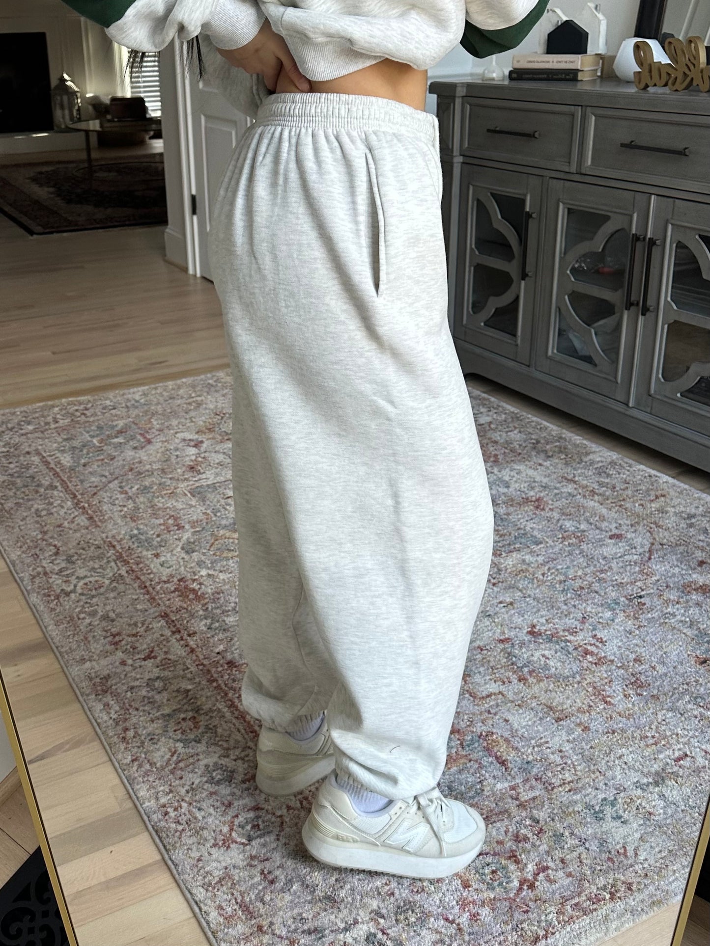 Heather Grey Oversized Sweatpants