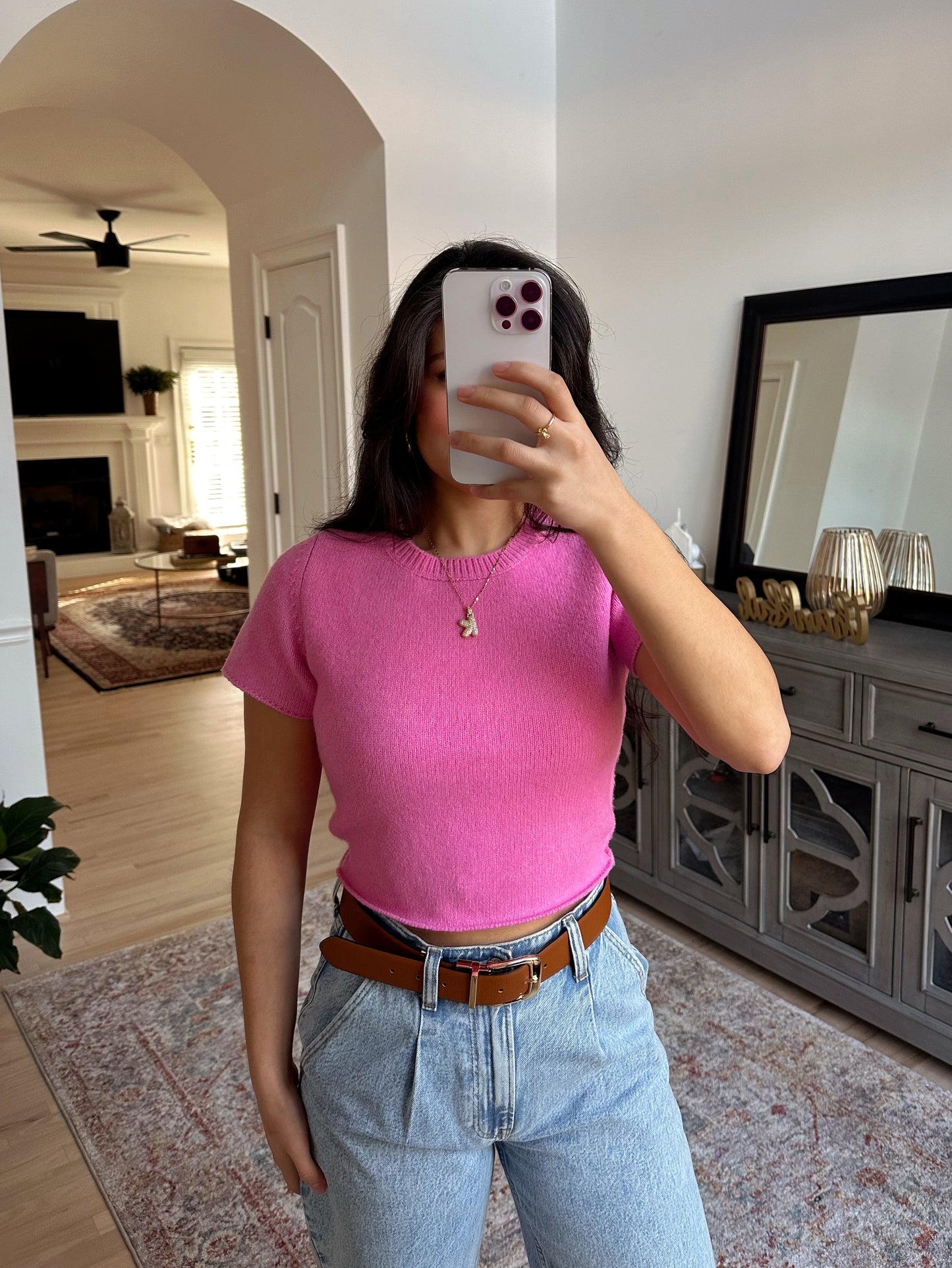 Pink Sweater Top