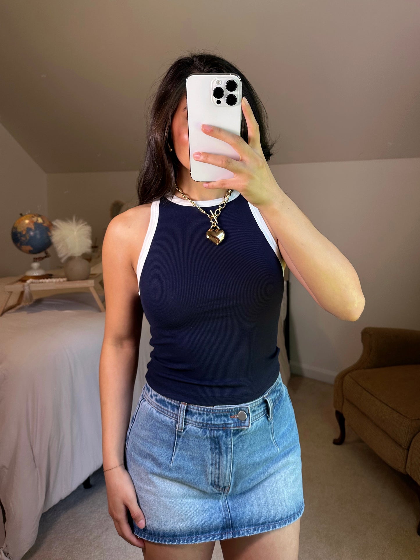 Sailor Ribbed Contrast Tank