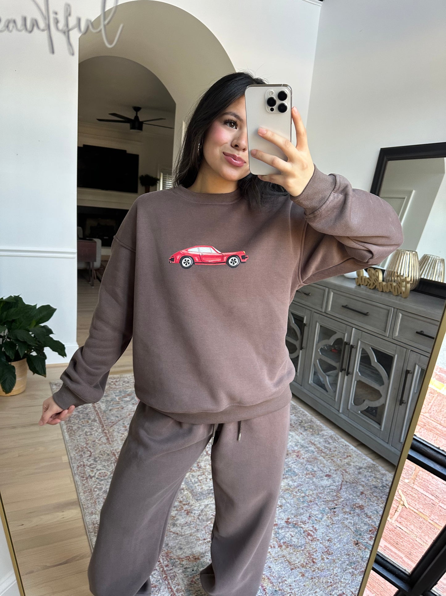 Vintage Car Brown Sweatshirt