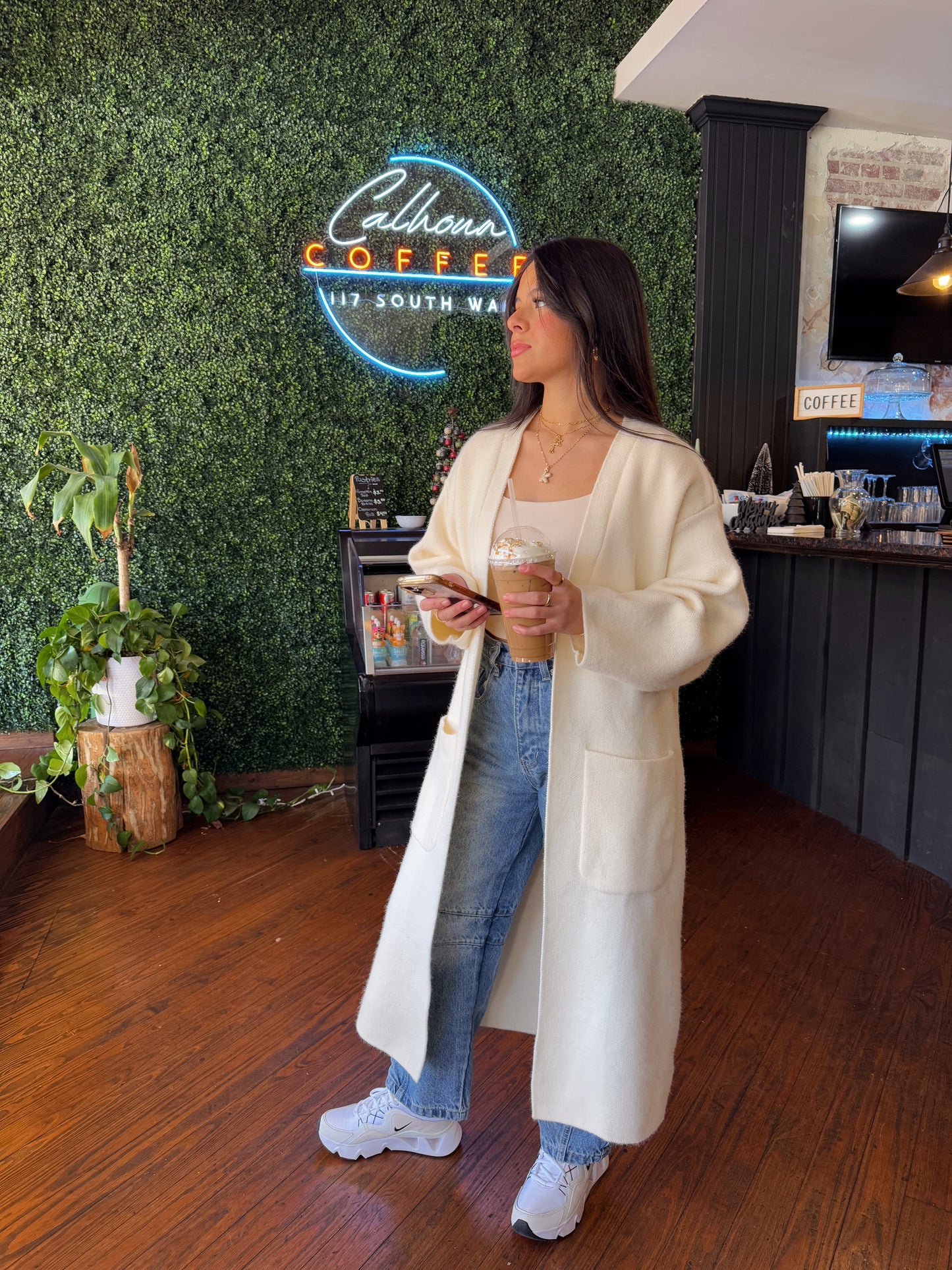 City Girl Ivory Heavy Cardigan
