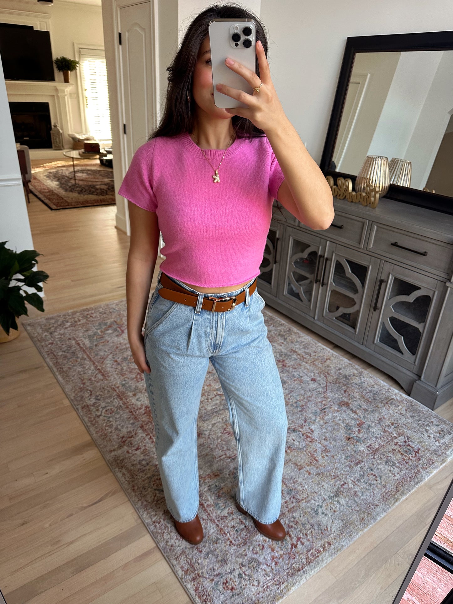 Pink Sweater Top