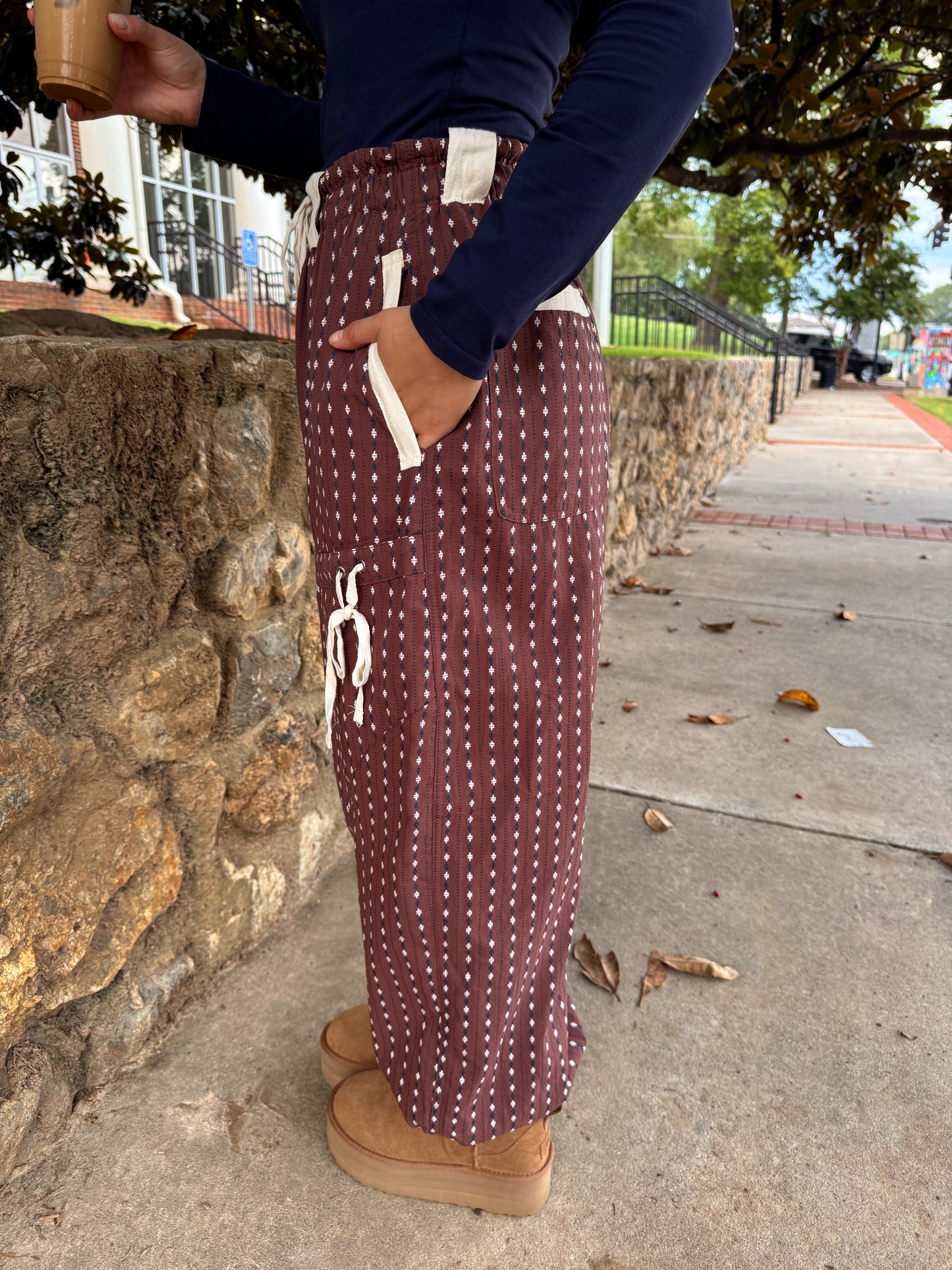 Brownie Patterned Baggy Jogger