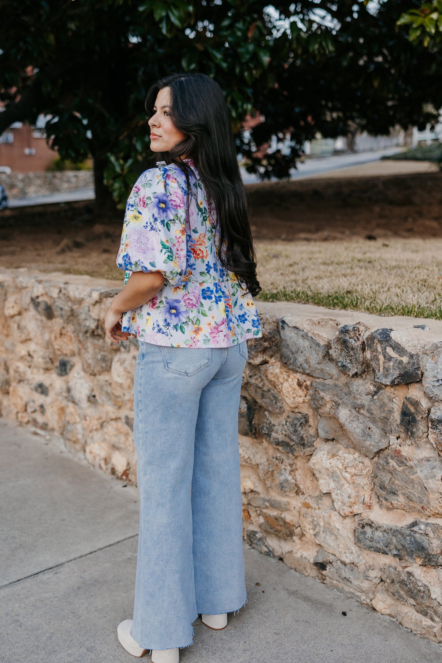 Light Wash Wide Leg Jeans