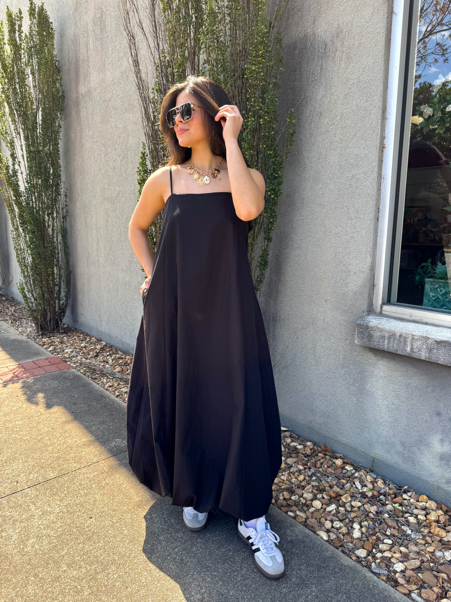 Black Bubble Maxi Dress