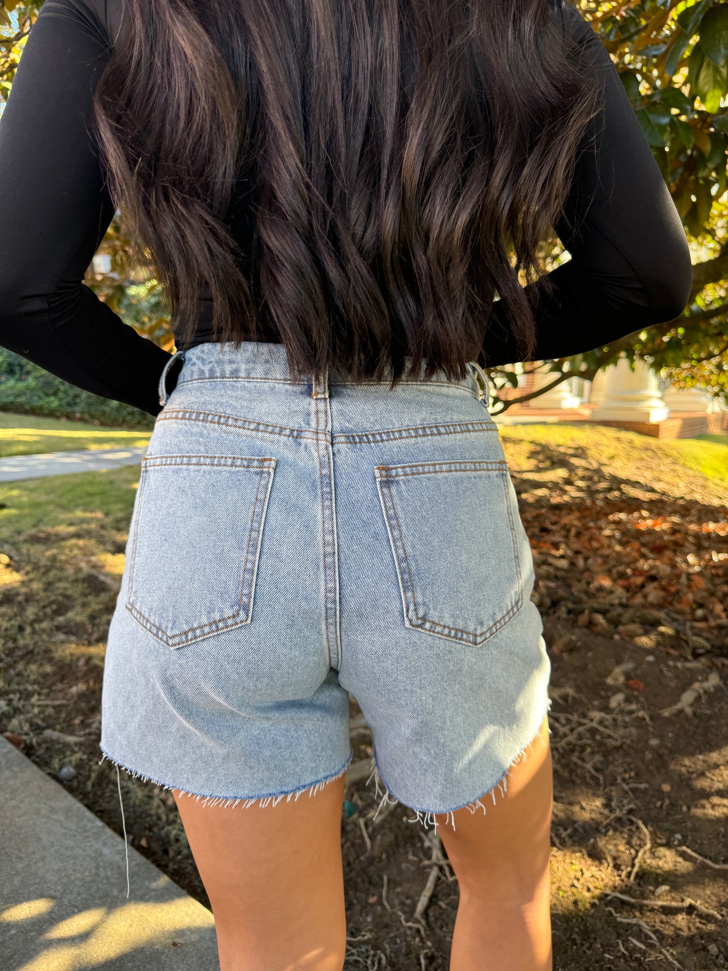 Denim Mom Short