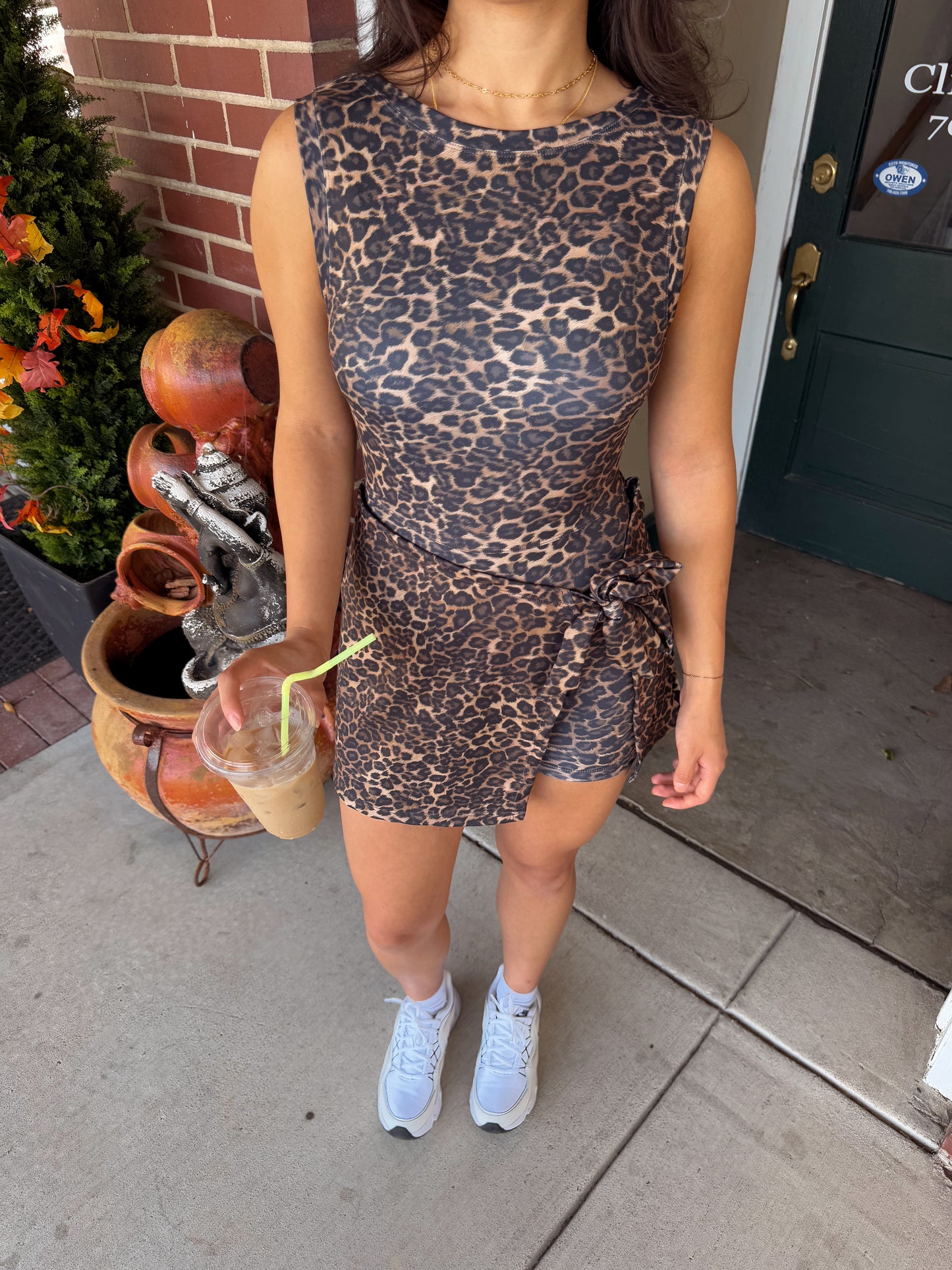Leopard Wrap Active Romper