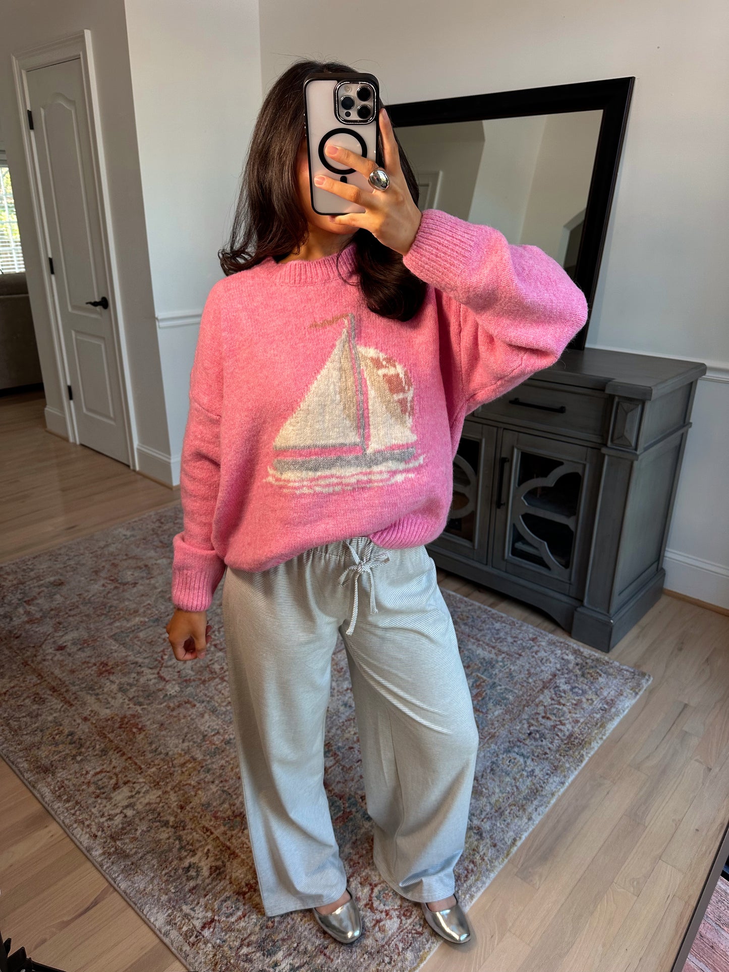 Blush Sail Club Sweater