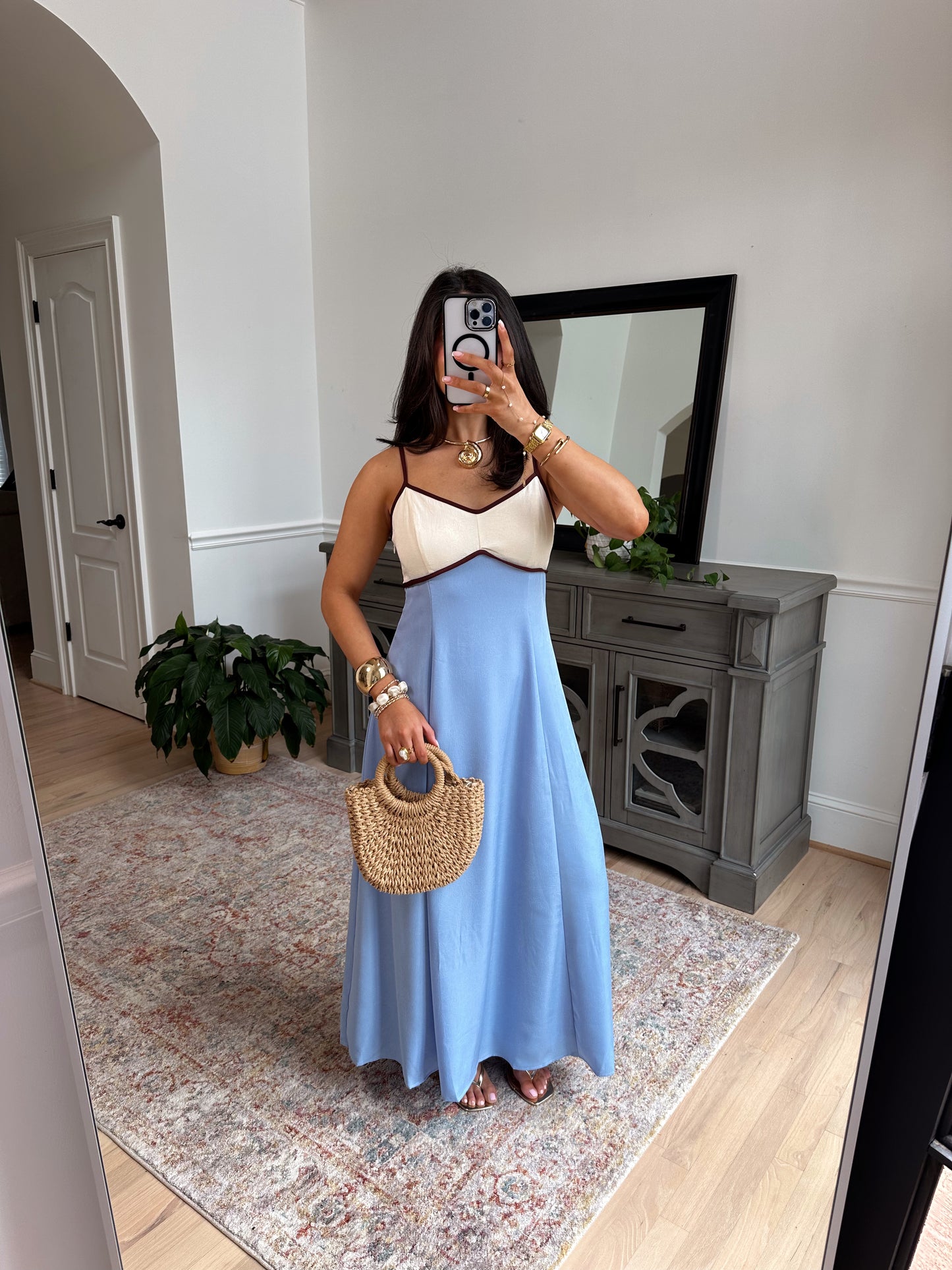 Santorini Breeze Midi Dress