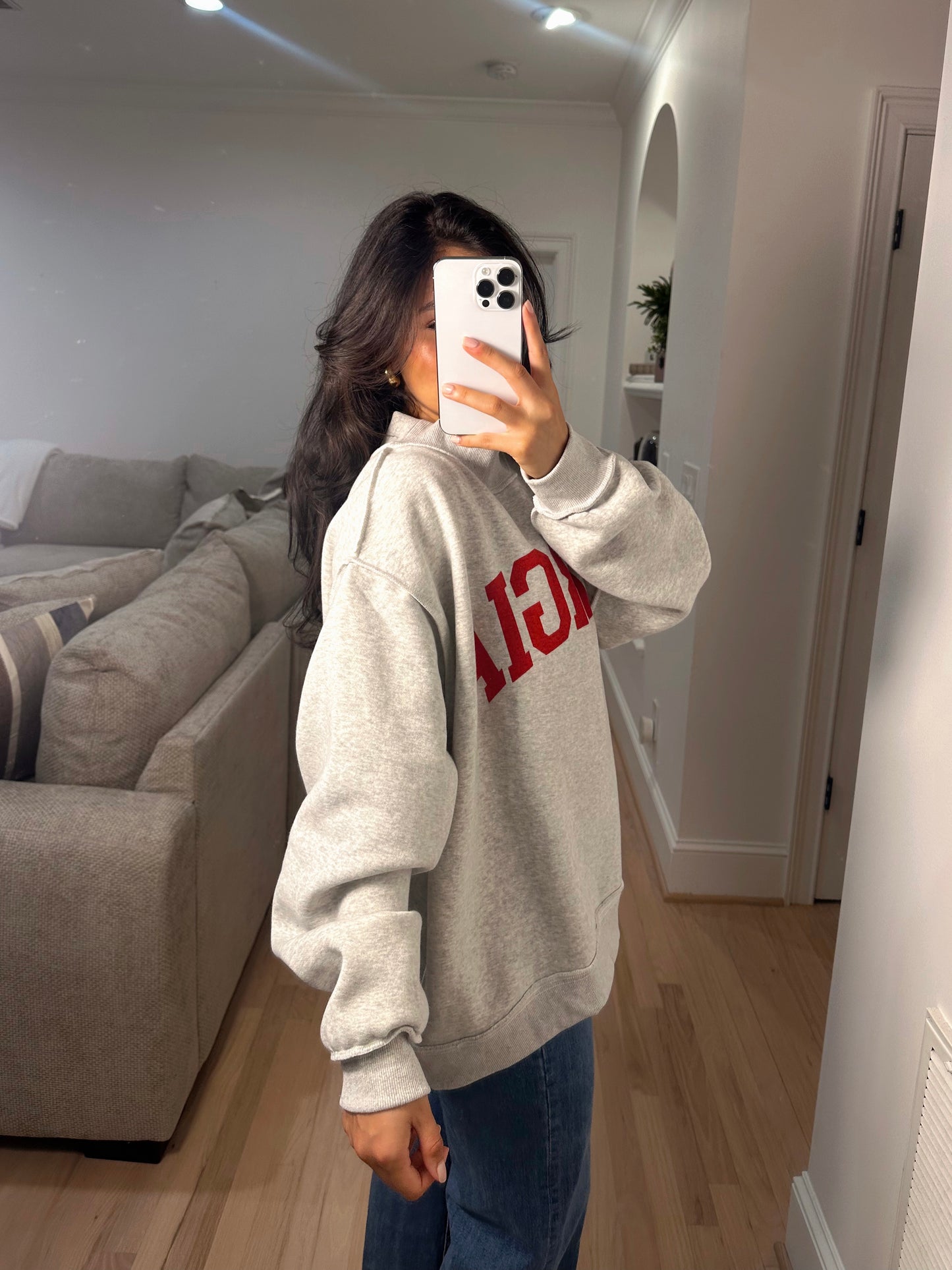 GA Reversible Oversized Mockneck Sweatshirt