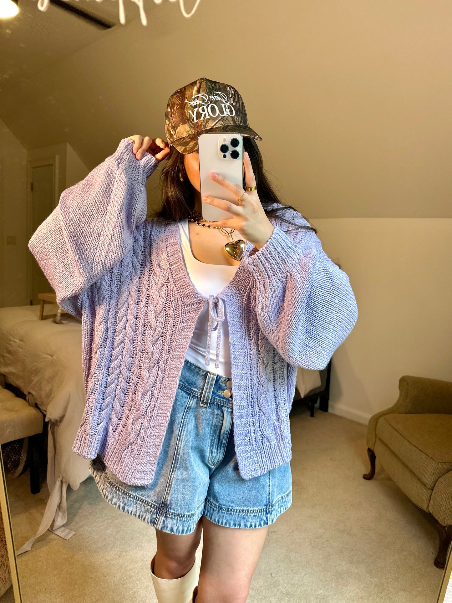 Soft Lavender Spring Cardigan