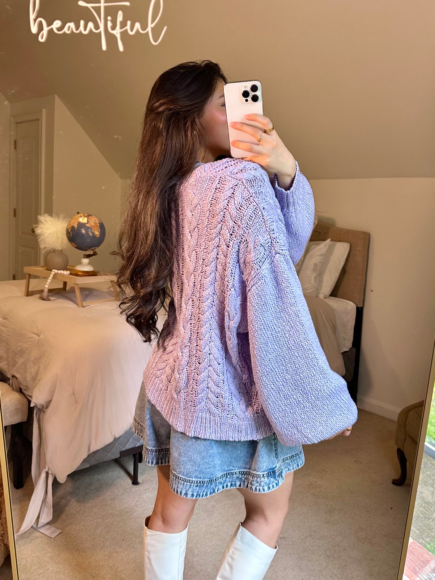 Soft Lavender Spring Cardigan
