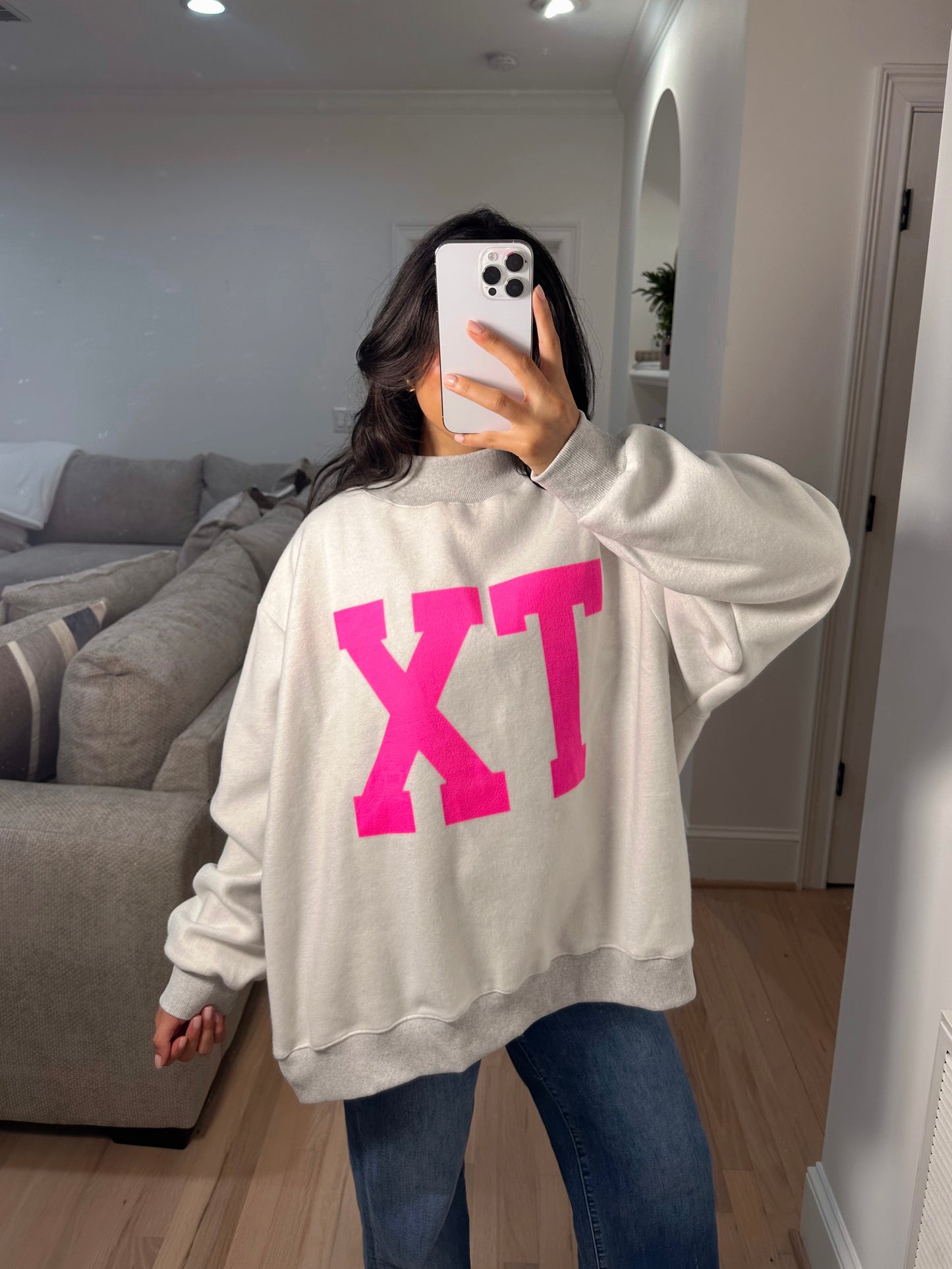 TX Reversible Oversized Mockneck Sweatshirt