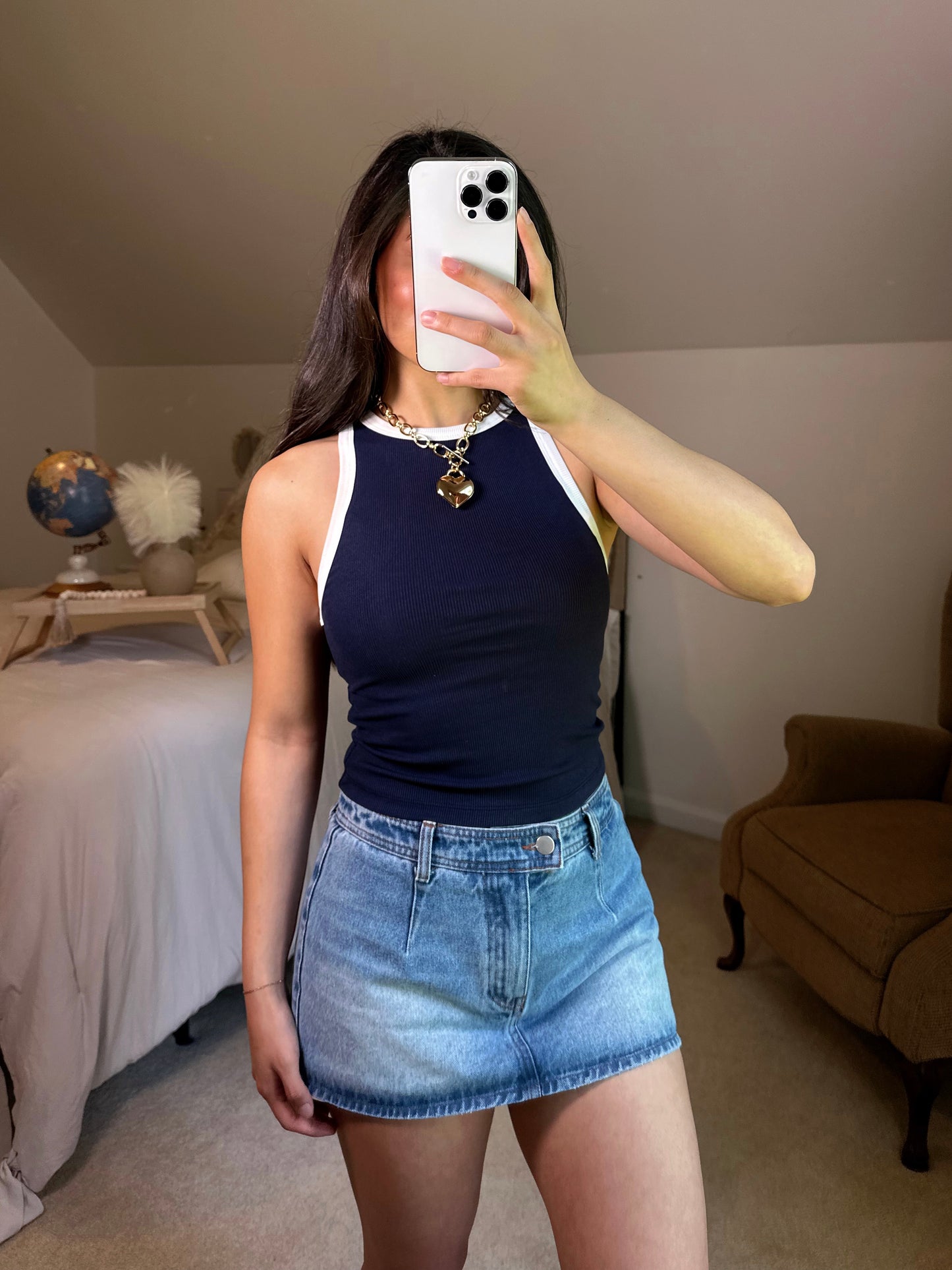 Sailor Ribbed Contrast Tank
