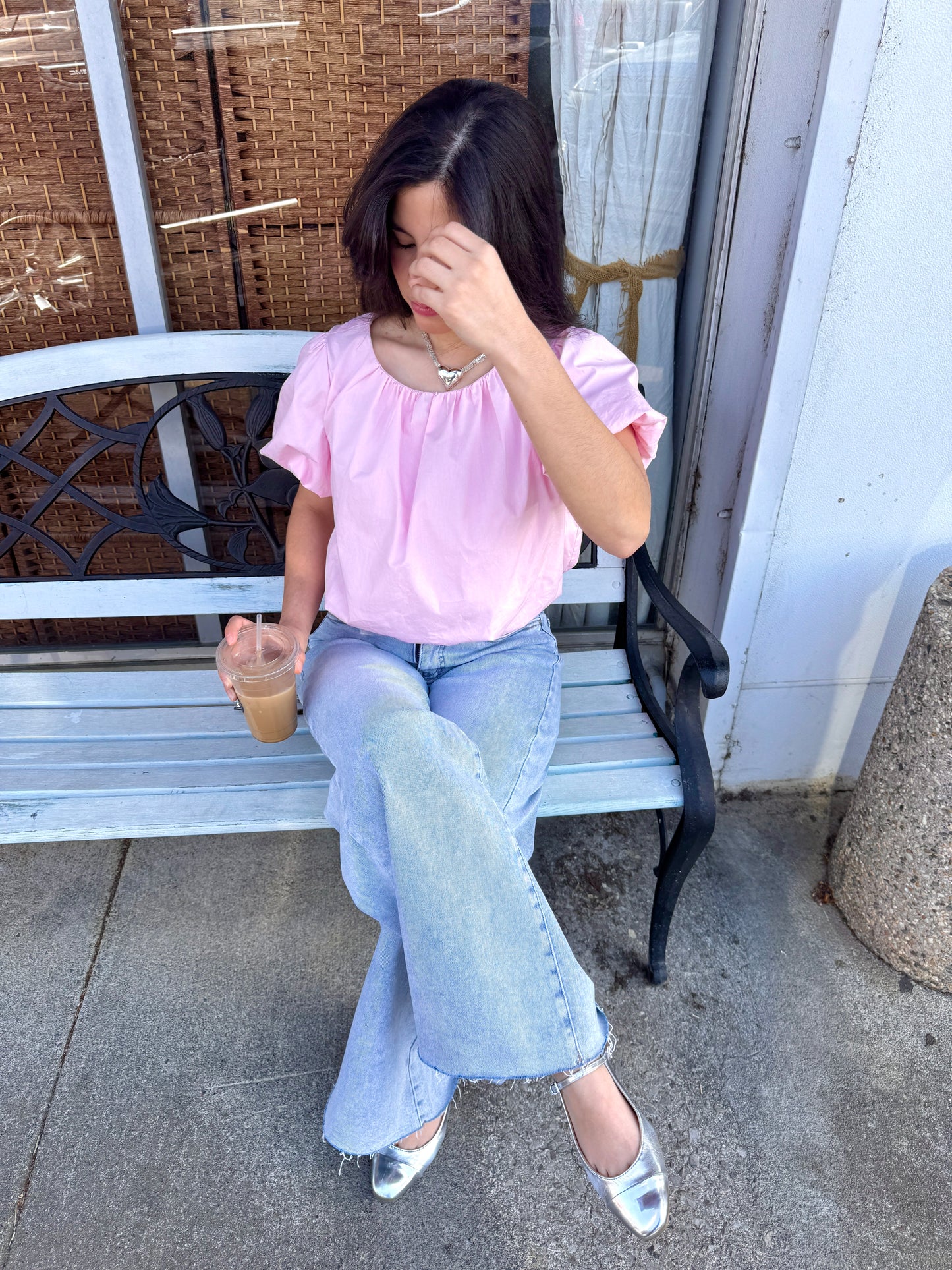 Light Pink Bubble Top