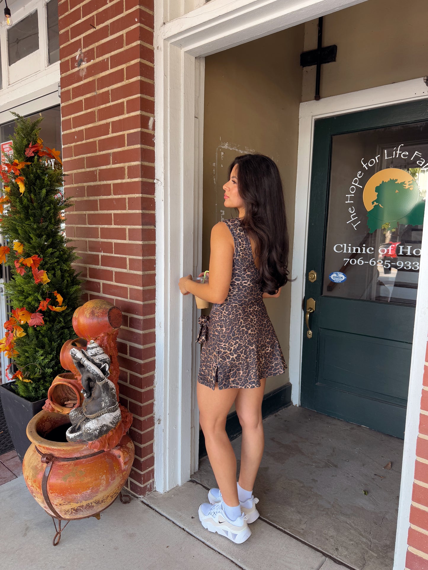 Leopard Wrap Active Romper