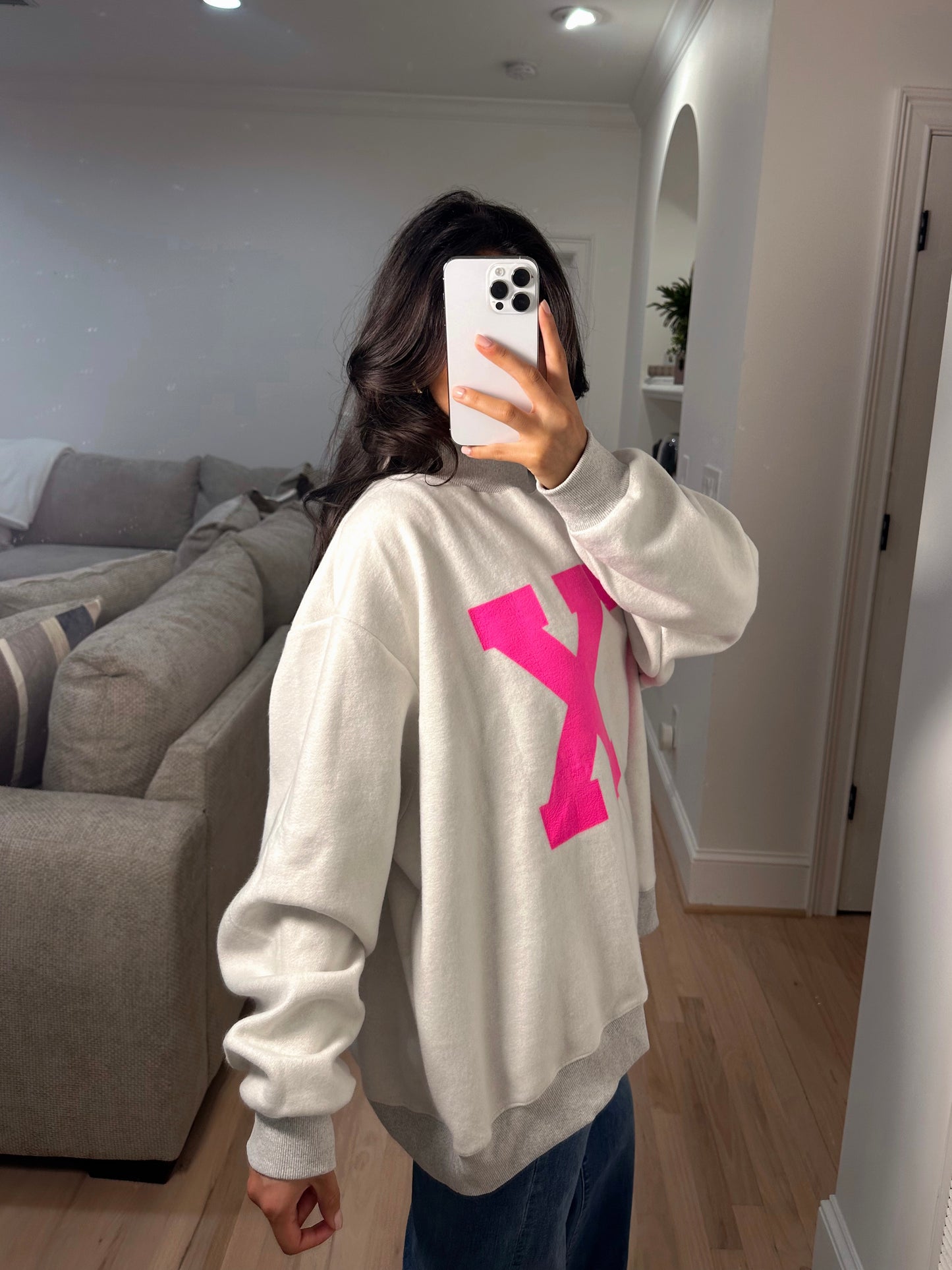TX Reversible Oversized Mockneck Sweatshirt