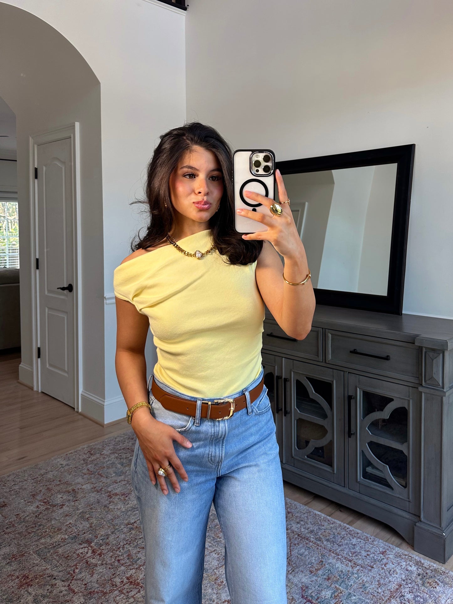 Lemon Crush Off-Shoulder Tank