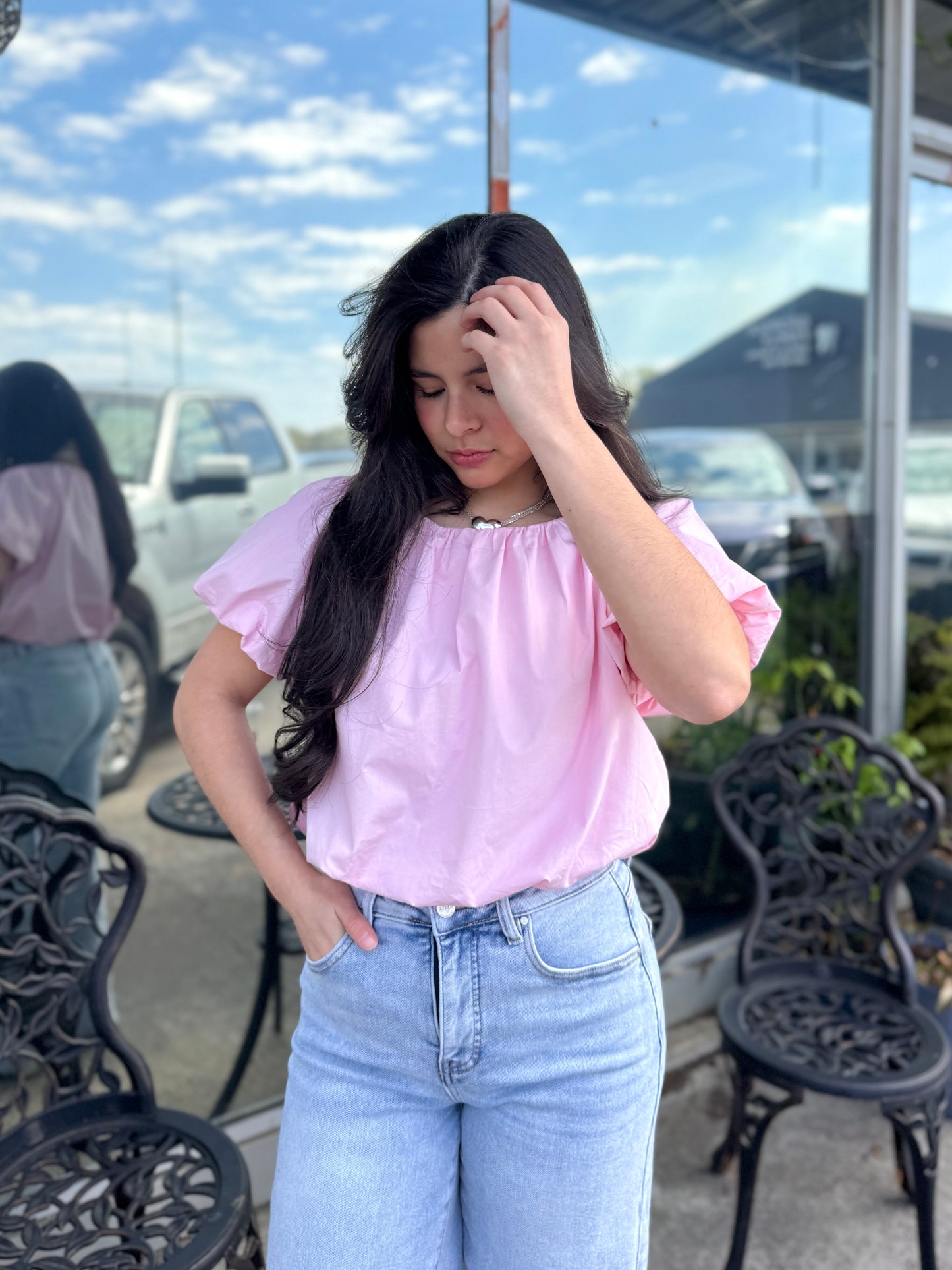 Light Pink Bubble Top