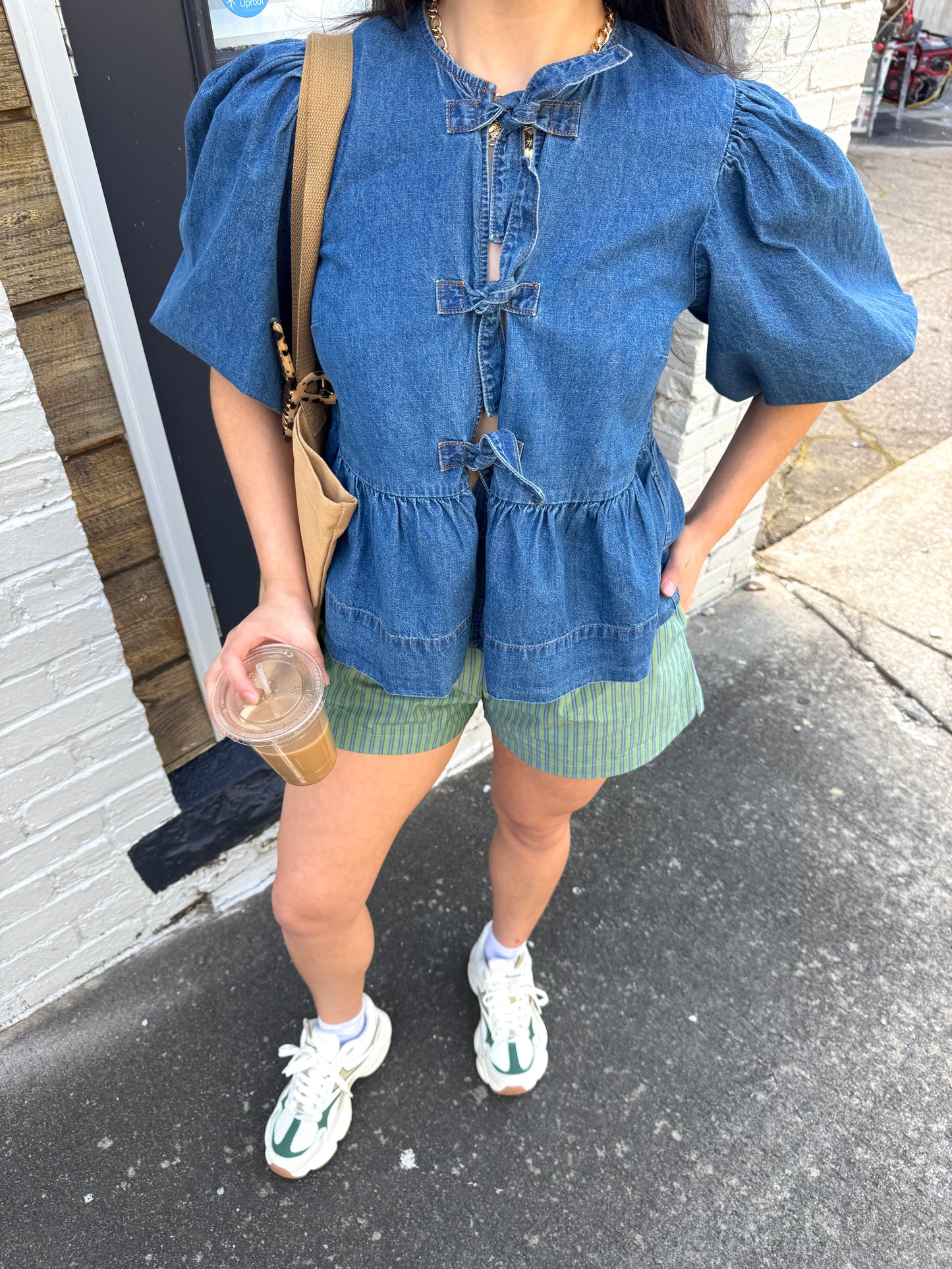 Green & Blue Striped Boxer Shorts