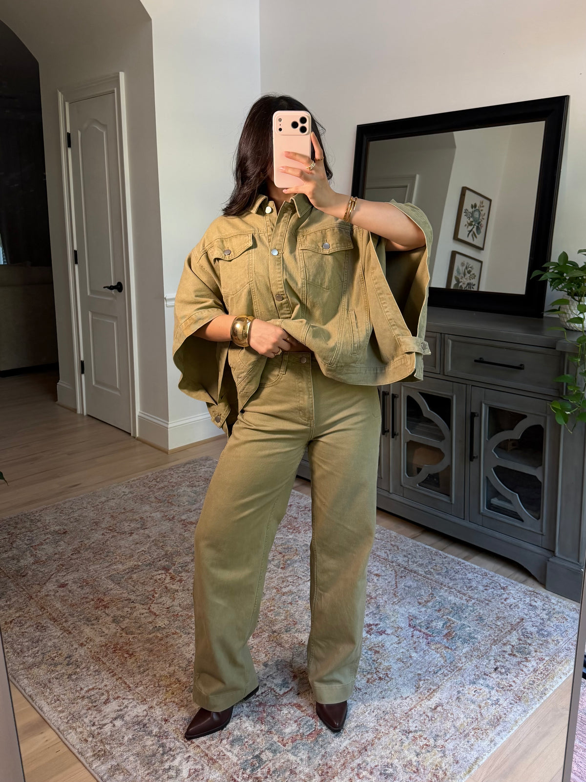 Sutton Olive Denim Pants