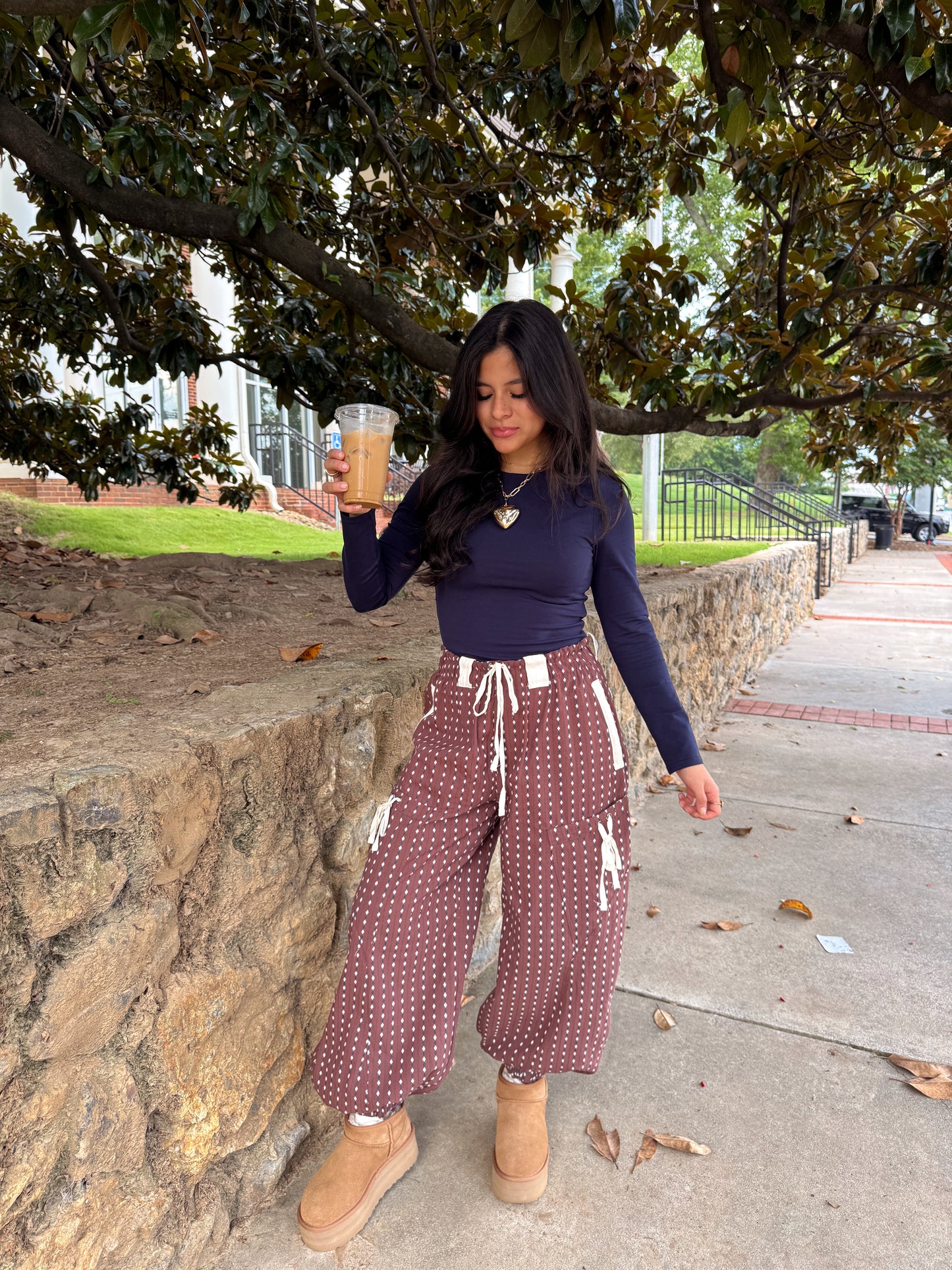 Brownie Patterned Baggy Jogger