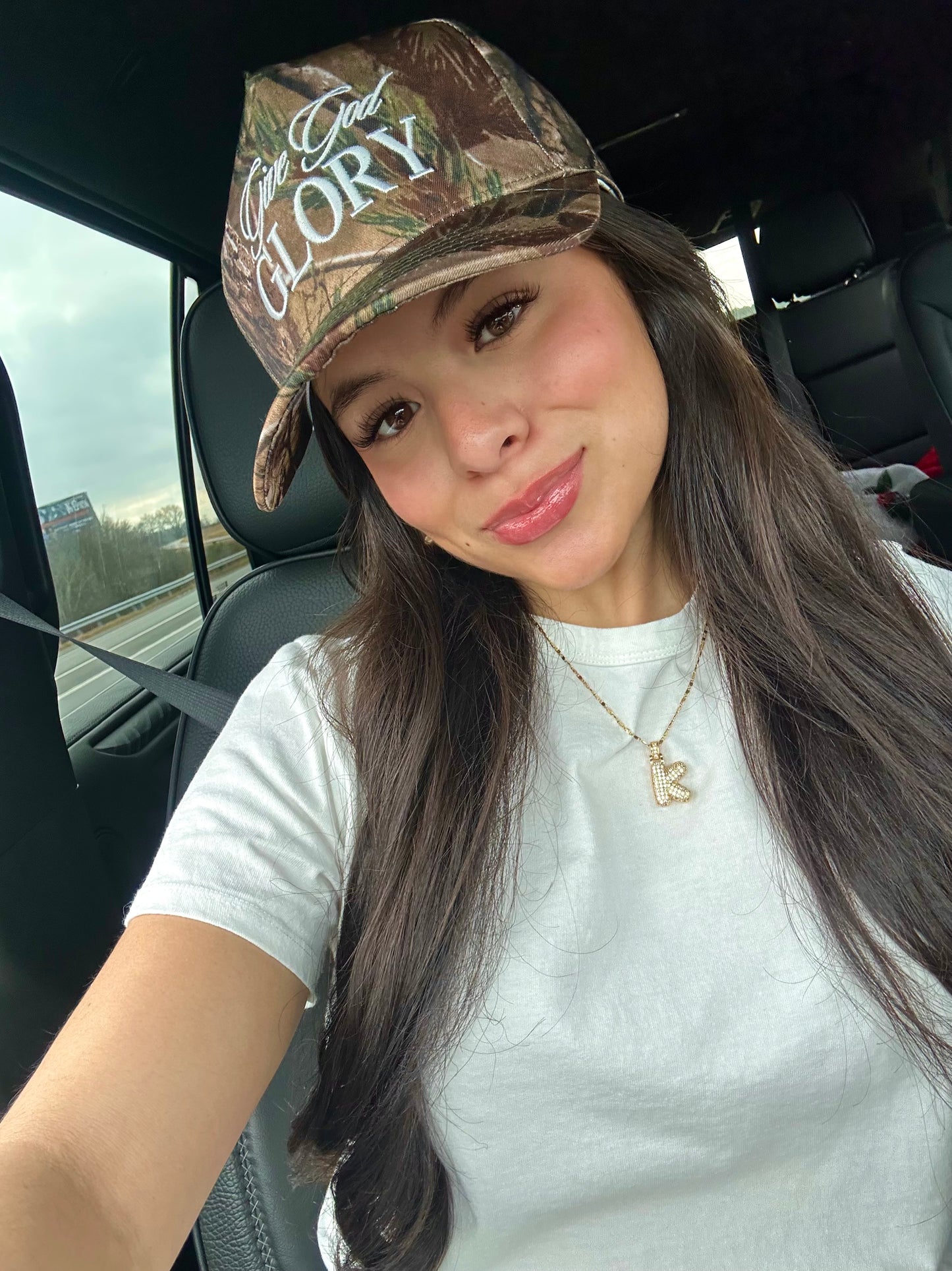 Give God Glory Camo Trucker Hat
