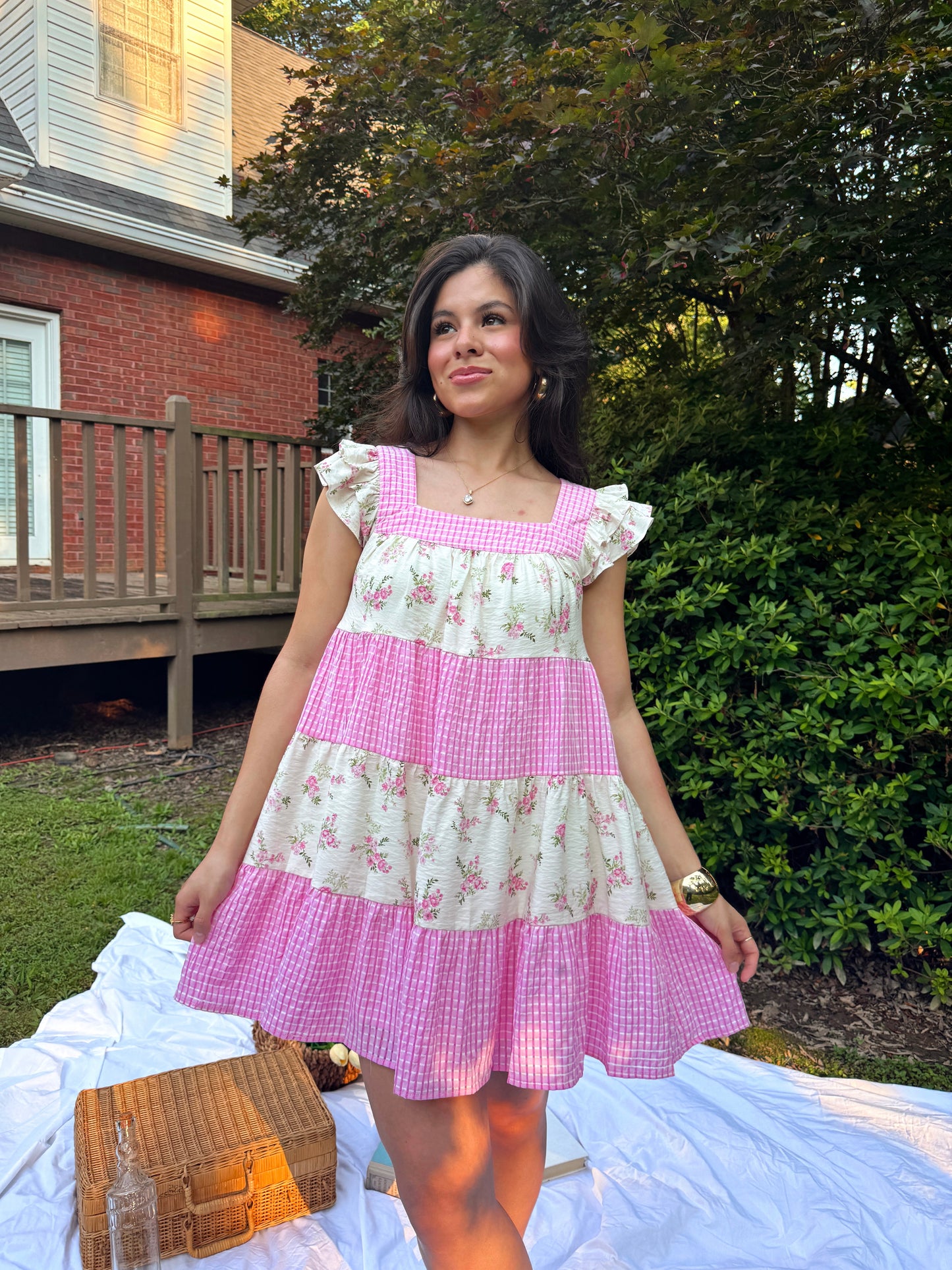 Pink Cottage Princess Flowy Dress