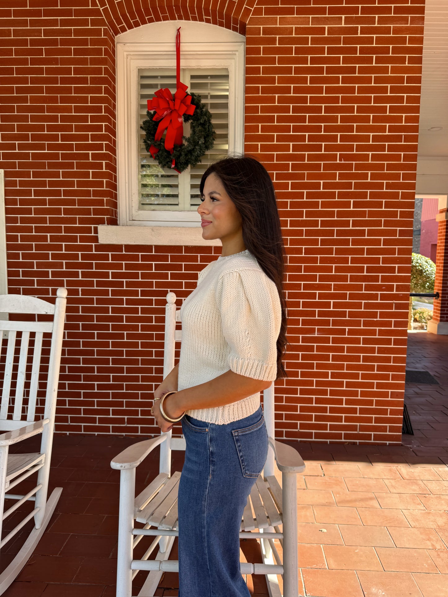 Beige Knit Sweater Top