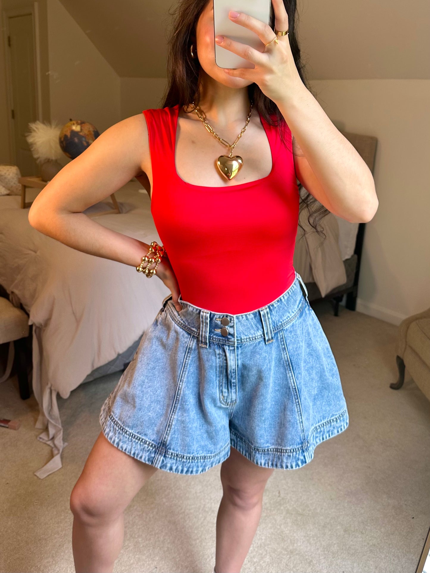 Red Tank Bodysuit