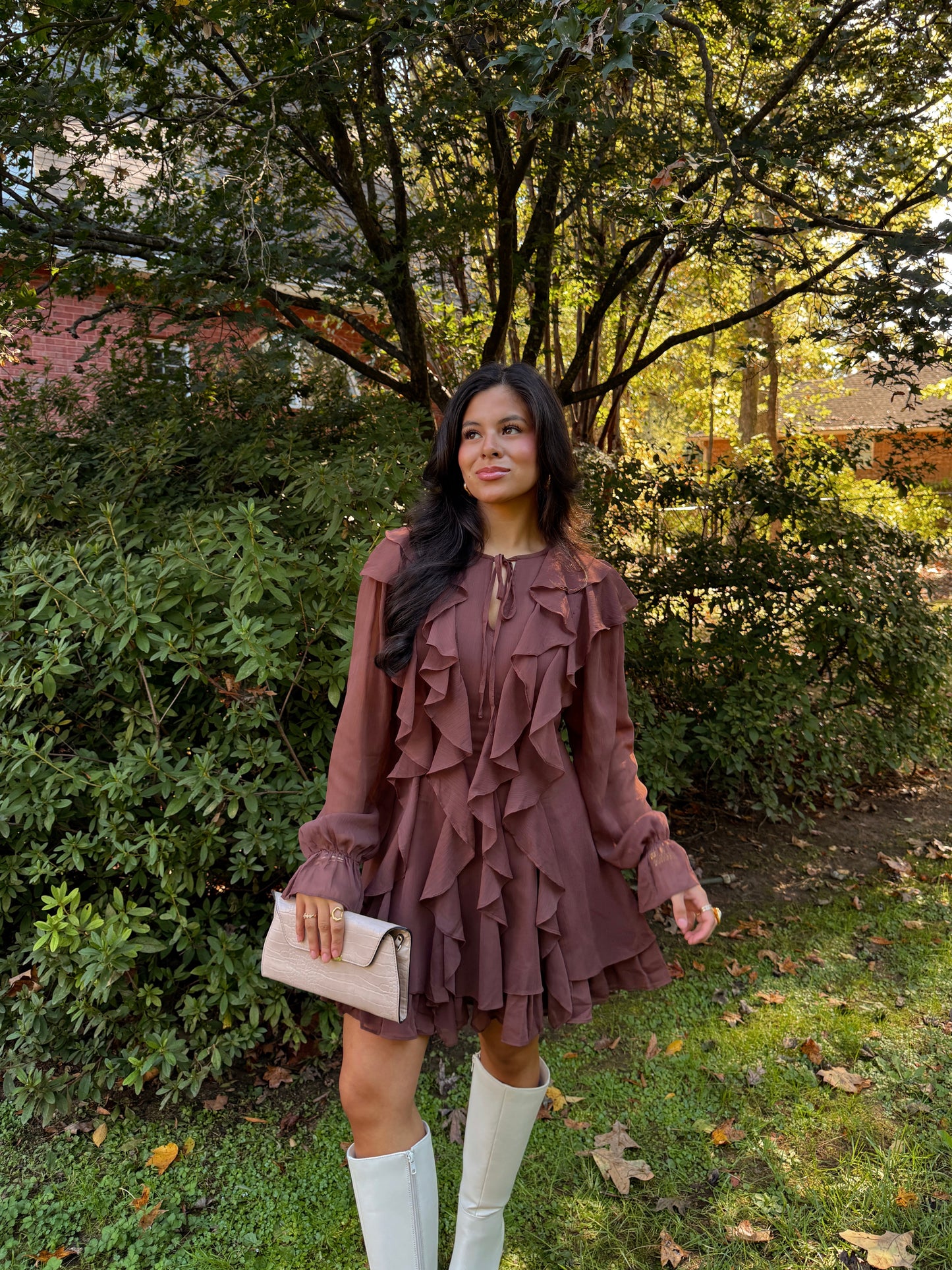 Cinnamon Dolce Ruffle Dress