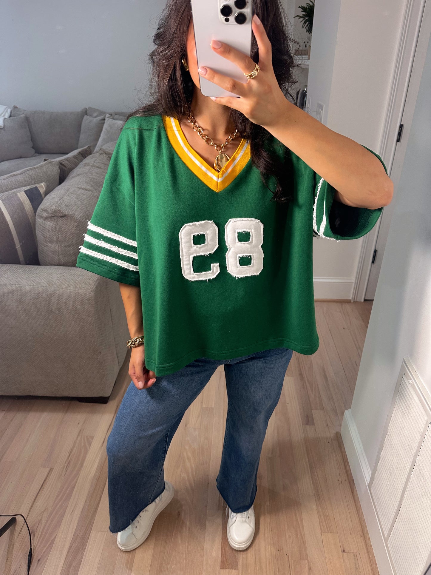 Green 89 Varsity Oversized Tee