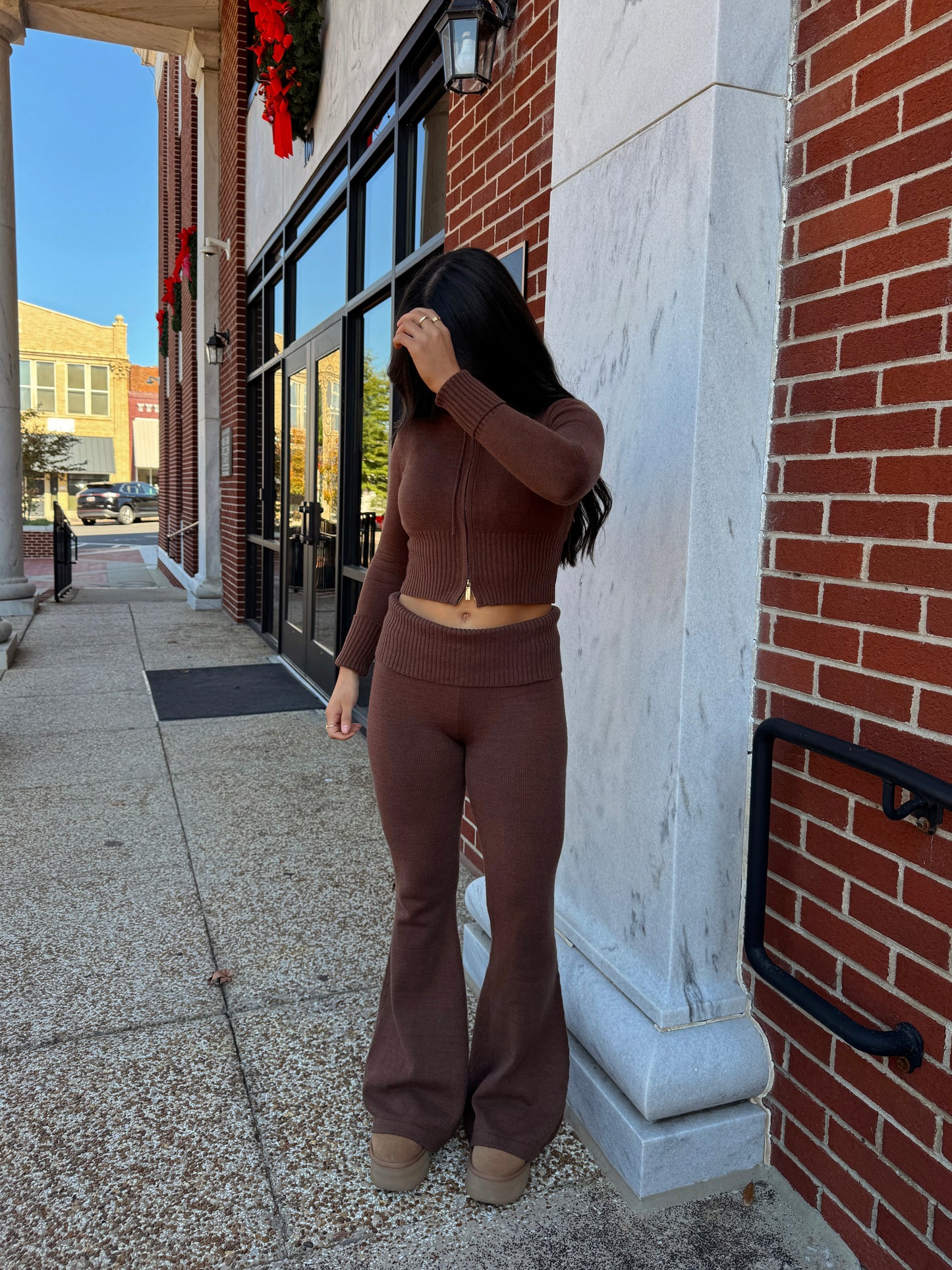 Brown Soft Knit Set