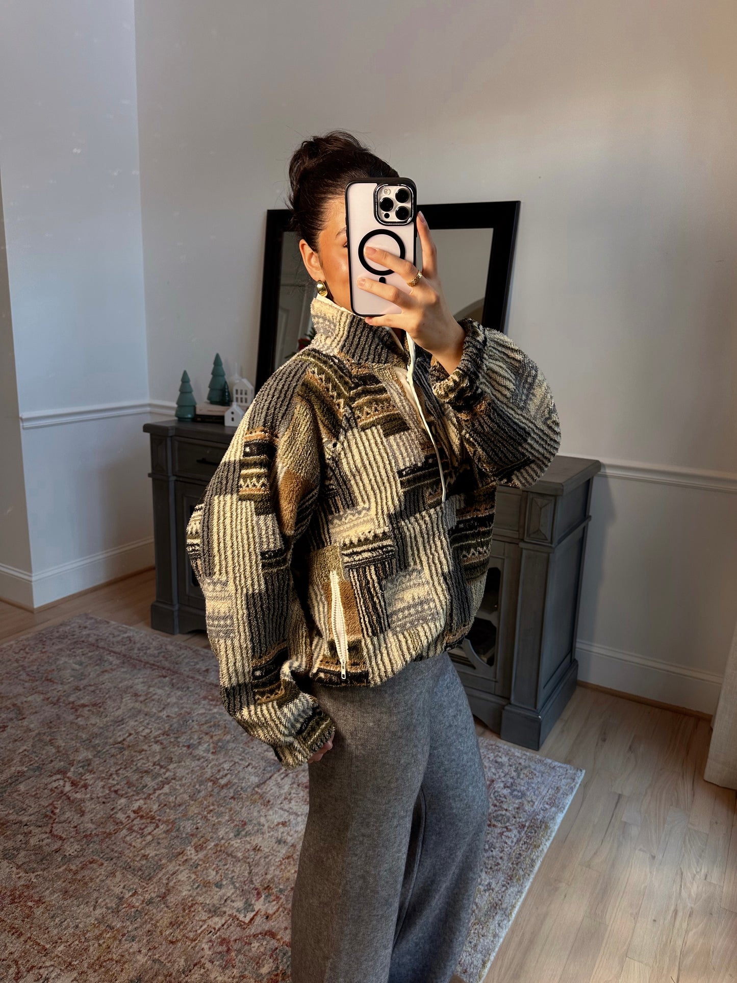 Mountain Lodge Patchwork Sherpa Sweater