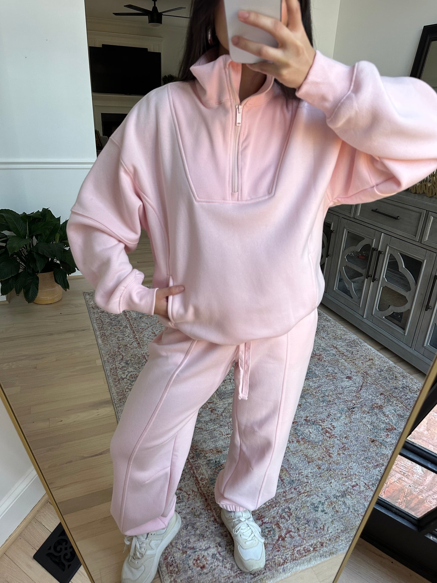 Baby Pink Sweater & Jogger Pants Set