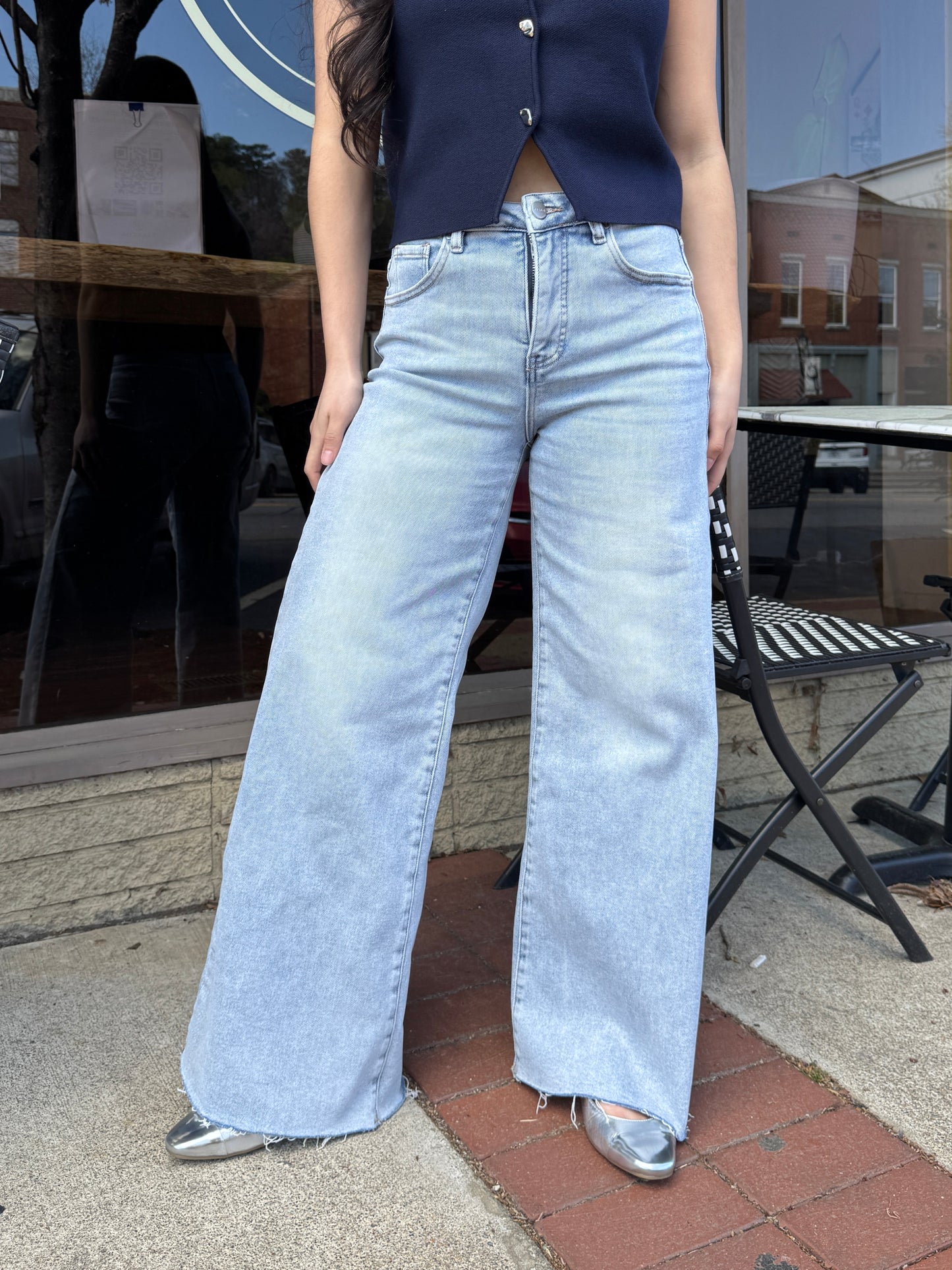 Light Wash Wide Leg Jeans