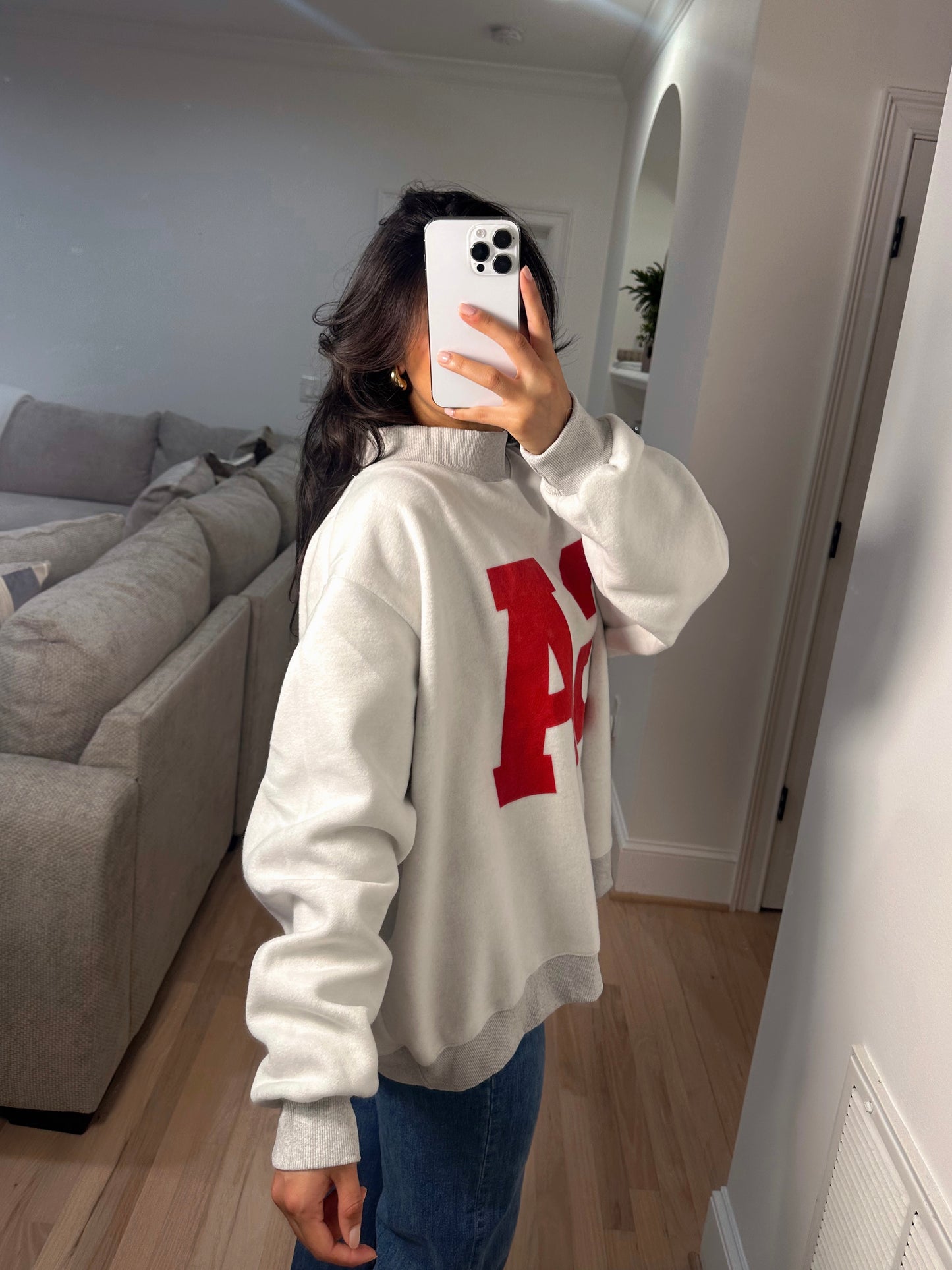GA Reversible Oversized Mockneck Sweatshirt