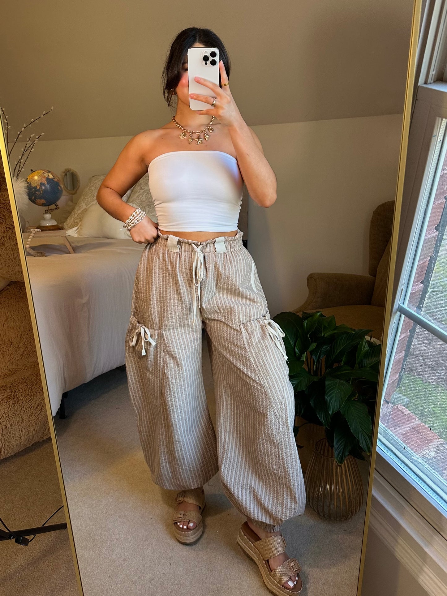 Coco Striped Baggy Joggers