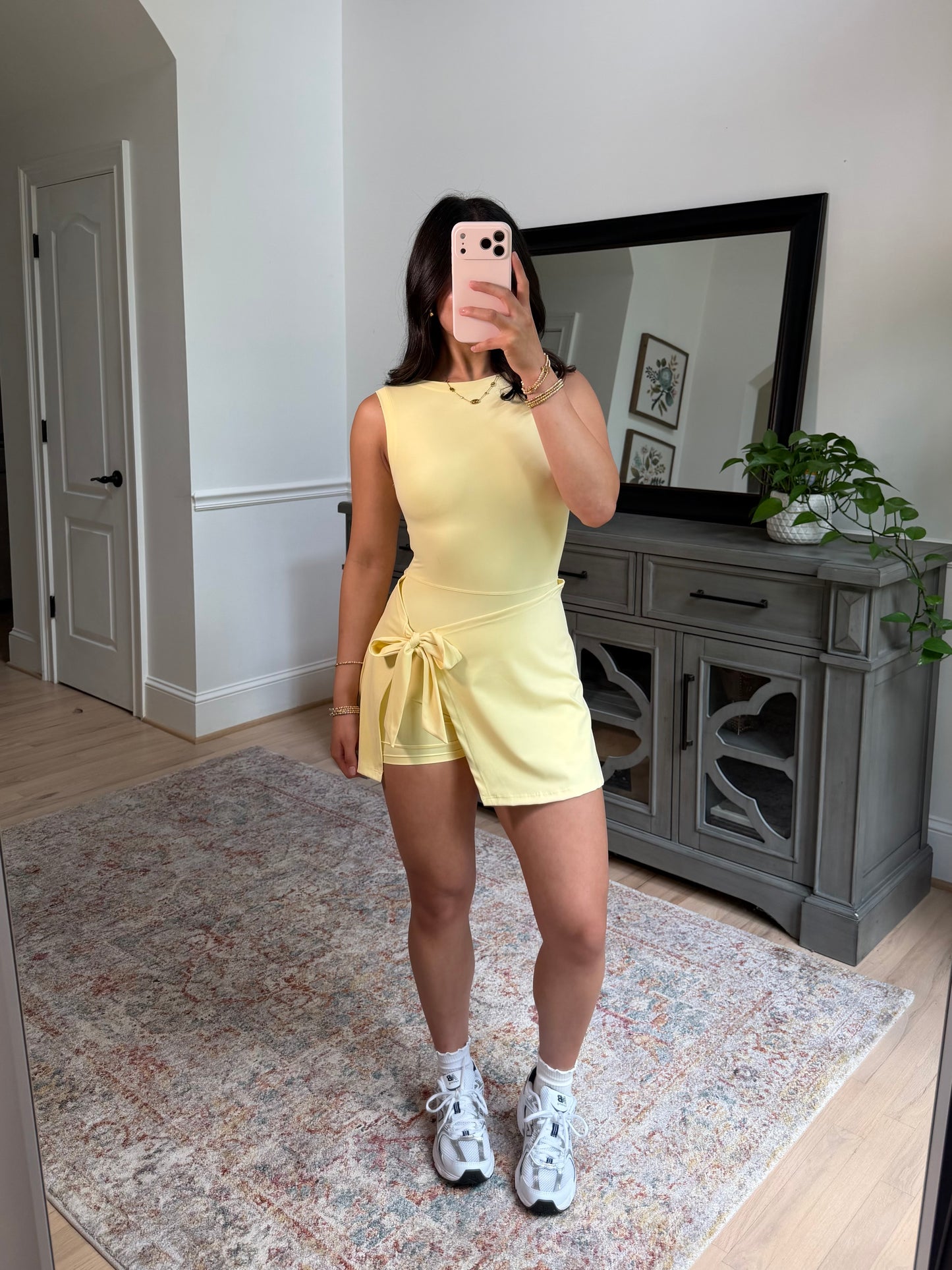 Yellow Wrap Active Romper
