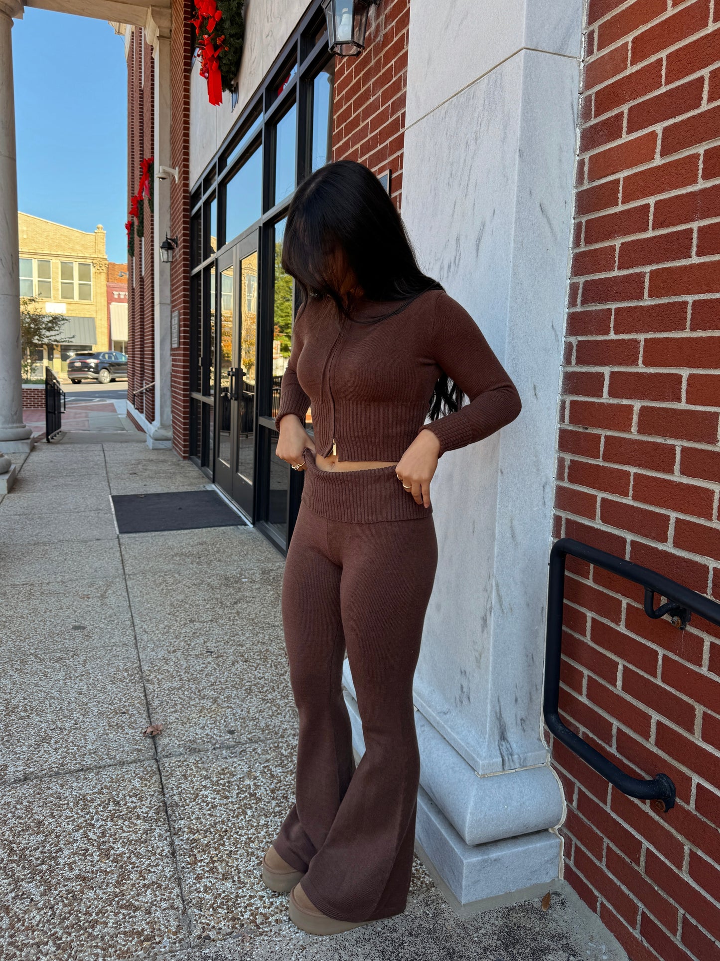 Brown Soft Knit Set