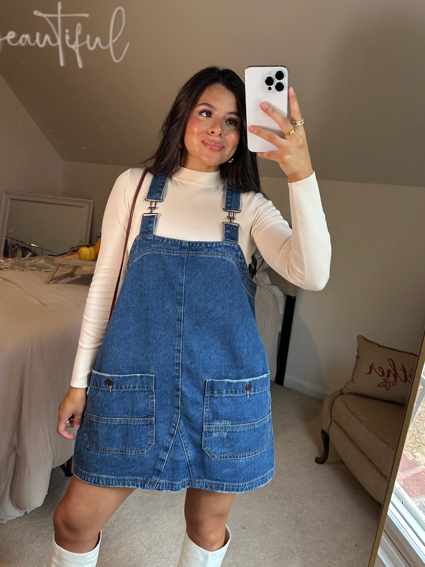 Denim Overall Dress