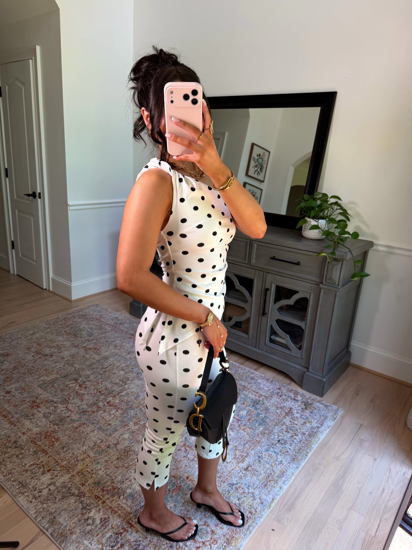 Main Character Polka Dot Capri Set