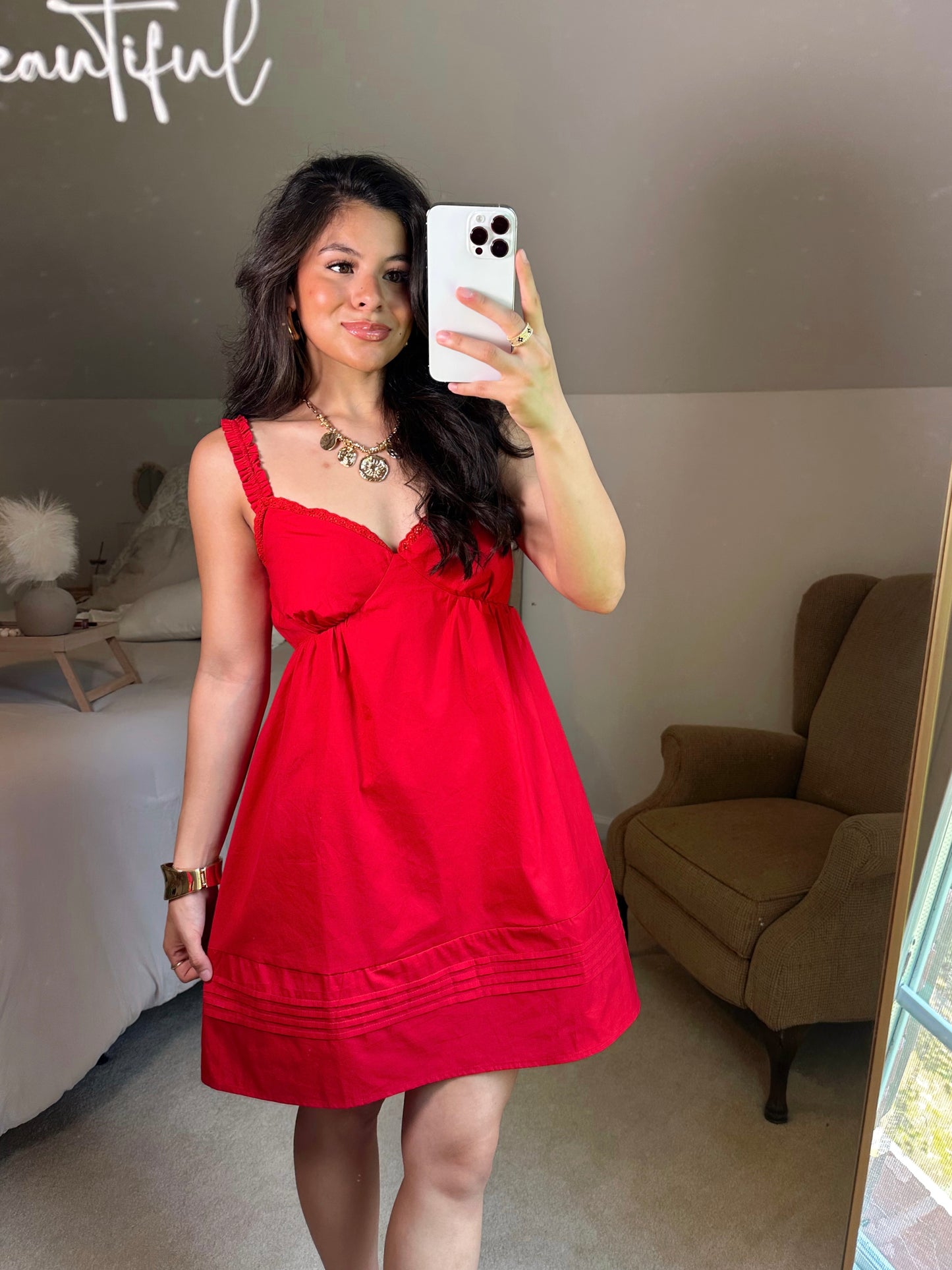 Red Babydoll Dress
