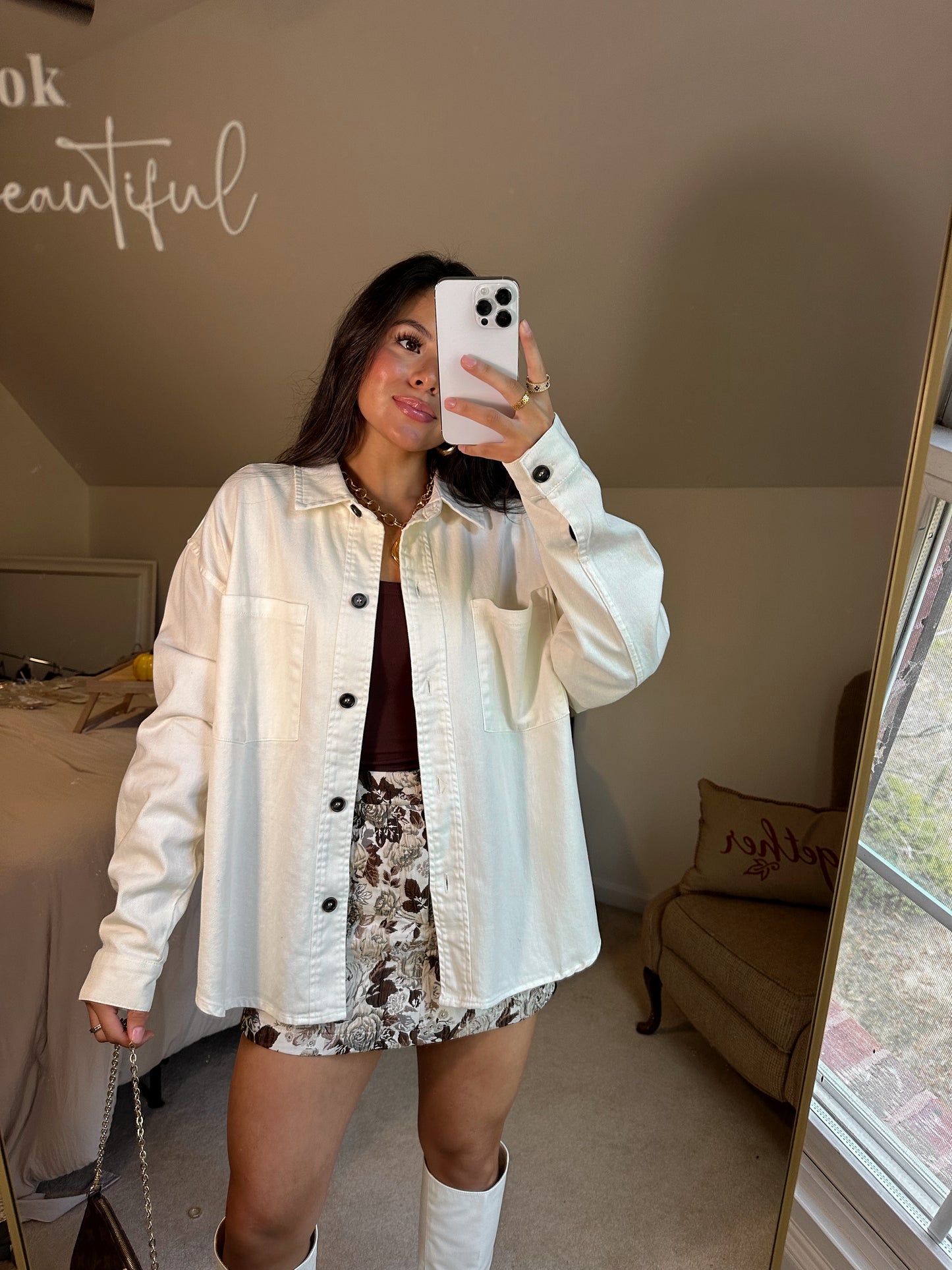 Cream Button-Up Jacket