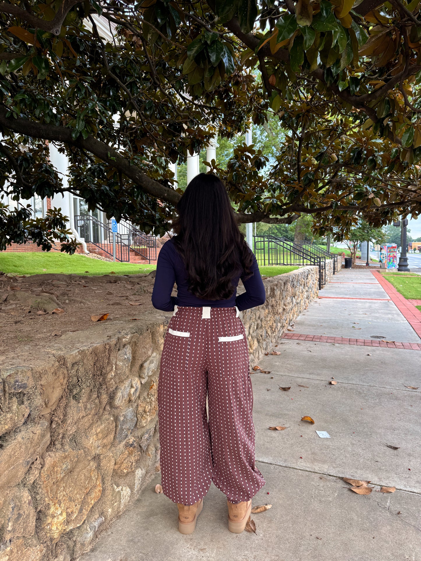 Brownie Patterned Baggy Jogger