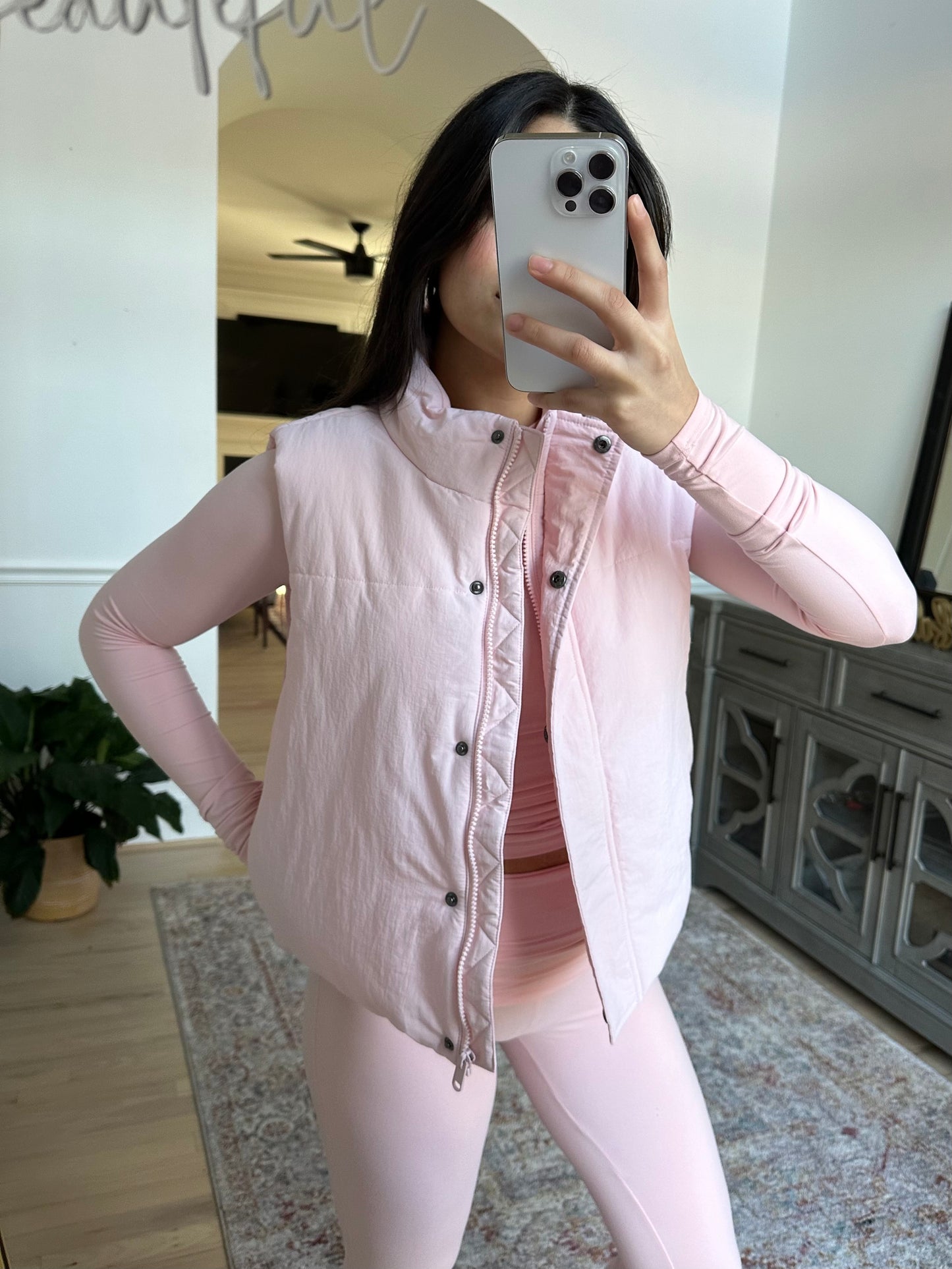 Baby Pink Puffer Vest